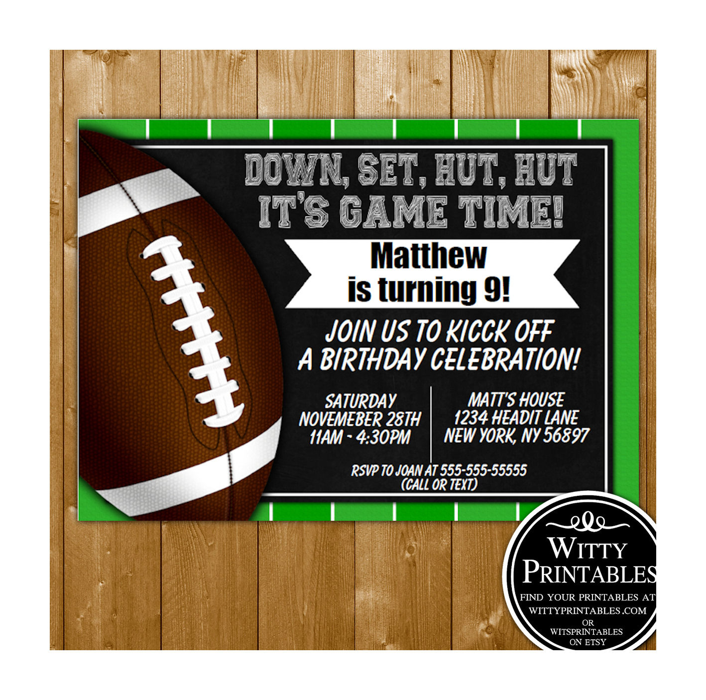 Wallpaper #f6344 Free Printable Football Birthday Invitations Drevio Free and