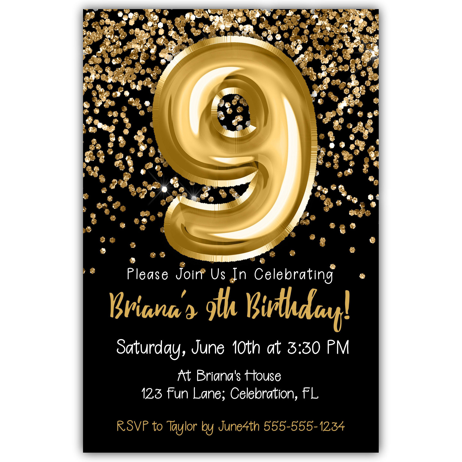 Wallpaper #p_TsOZMBKFX8bn3rU3eg246 9th Birthday Invitation Wittyprintables