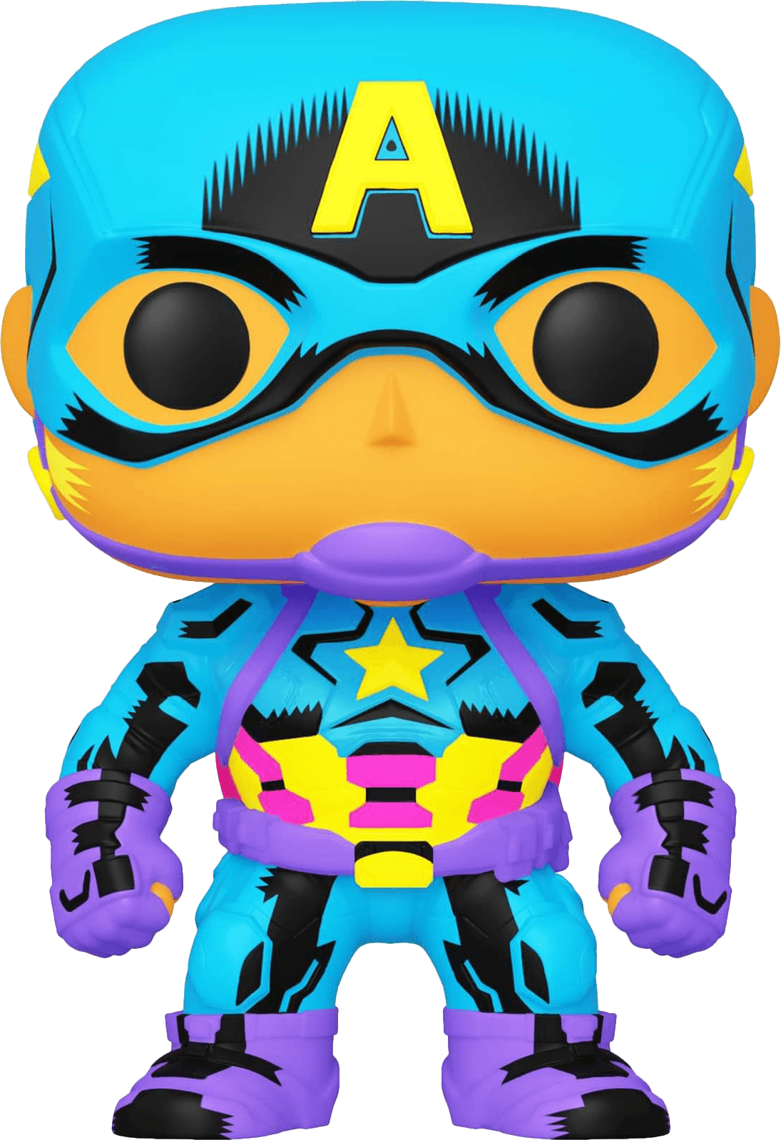 Wallpaper #vWfWEJMBSpphPi3-LPSt254 Funko Pop Marvel 648 Black Light Captain America Vinyl Bobble Head