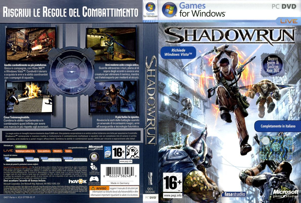 Wallpaper #X2jiHJMBSpphPi3-zCRp16 Shadowrun 2007 Box Cover Art Mobygames