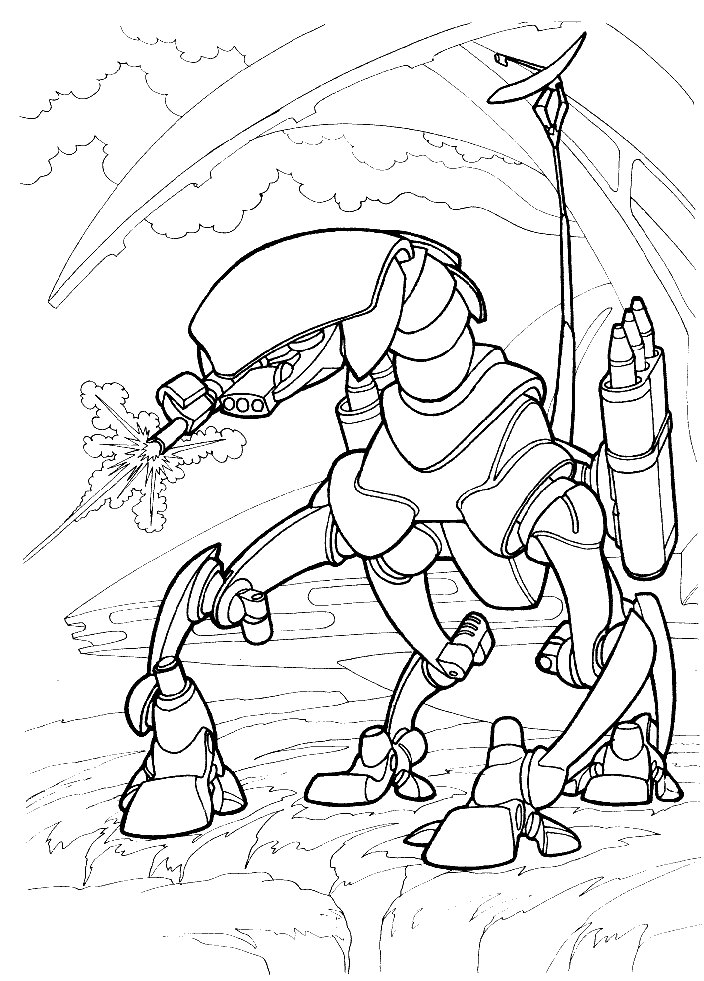 Wallpaper #4HKOMpMBX2lk1u3ok1r-377 Coloring Page Cyborg Leads Fight