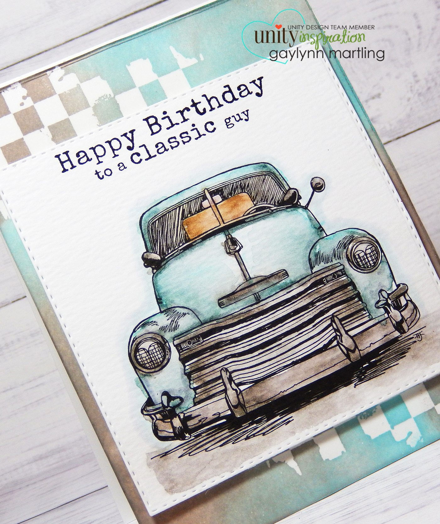 Wallpaper #T2dK75IBSpphPi3-5mHf131 Watercolor with Distress Markers Masculine Truck Card Unity Blog