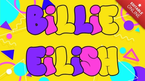 Wallpaper #D7iA2pIBJvJKYCmESvJV390 Billie Eilish Y2k Nostalgia Font Text Effect Generator