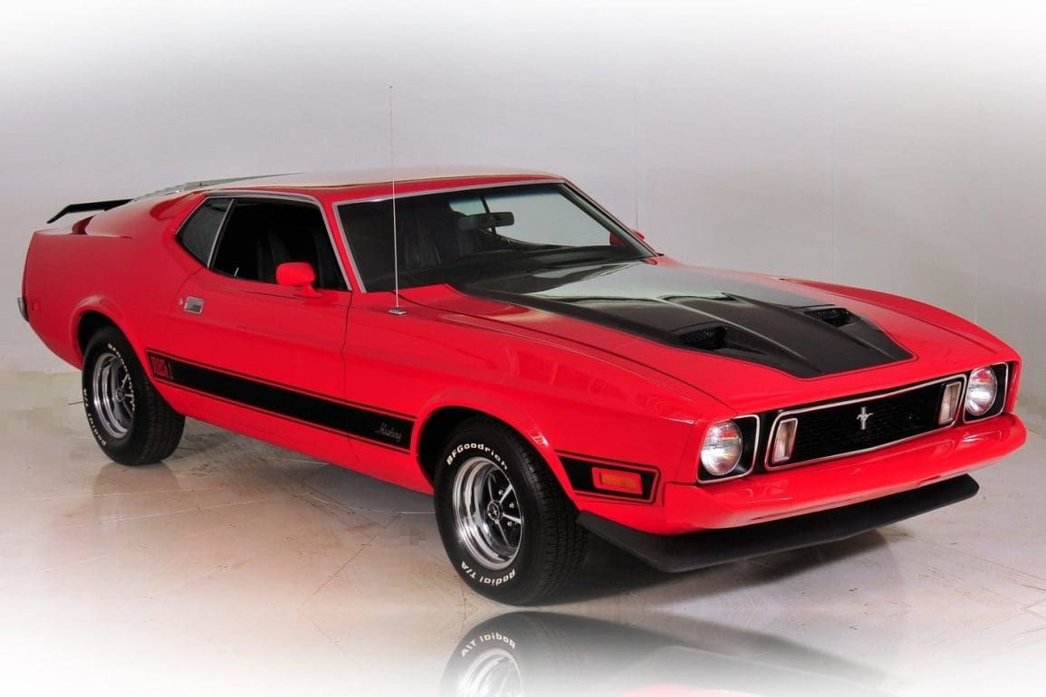 Wallpaper #X2hEJJMBSpphPi3-0zjQ4 1973 Mustang Mach 1 Red