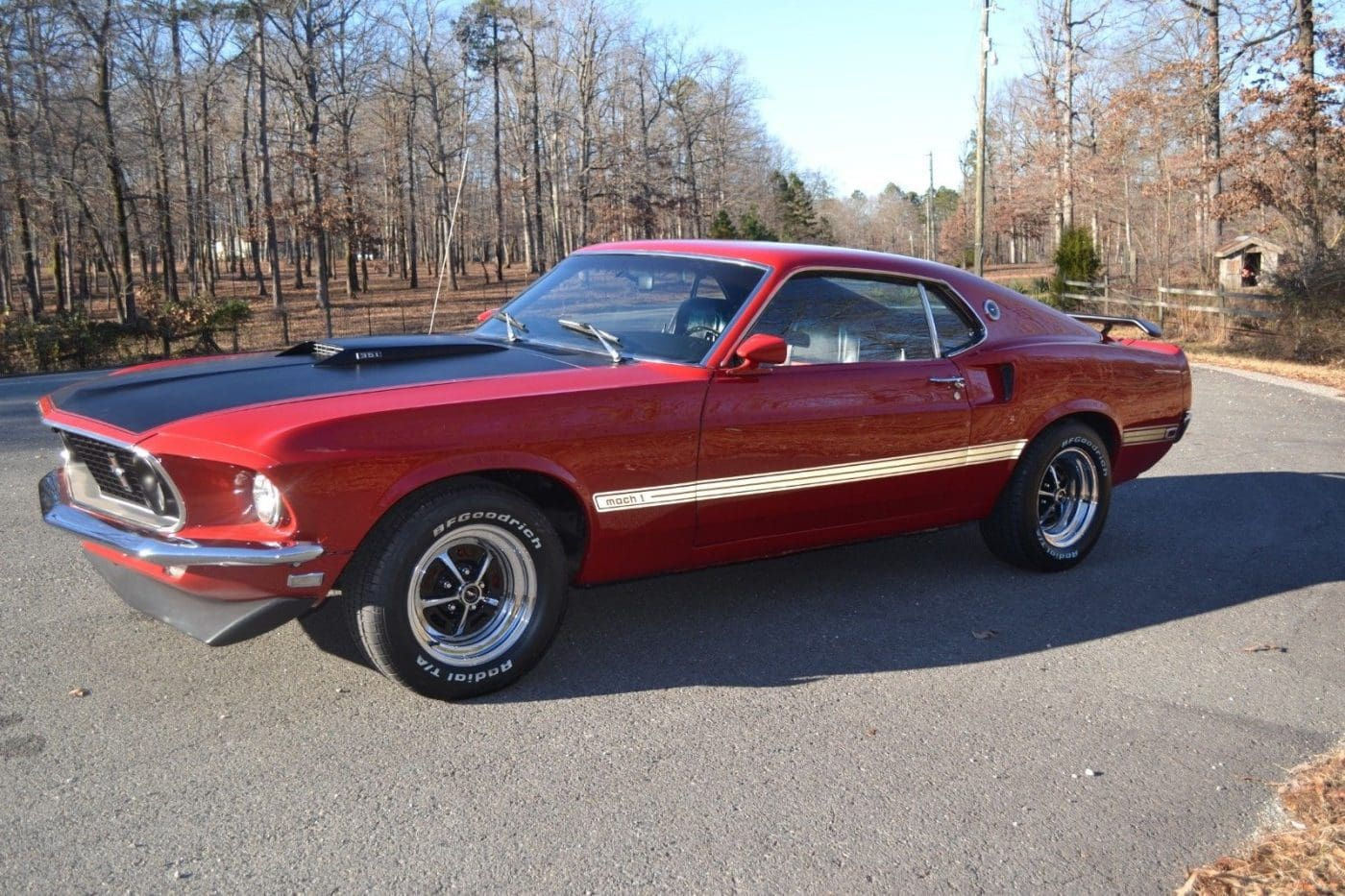 Wallpaper #X2hEJJMBSpphPi3-0zjQ144 Candy Apple Red 1969 Ford Mustang