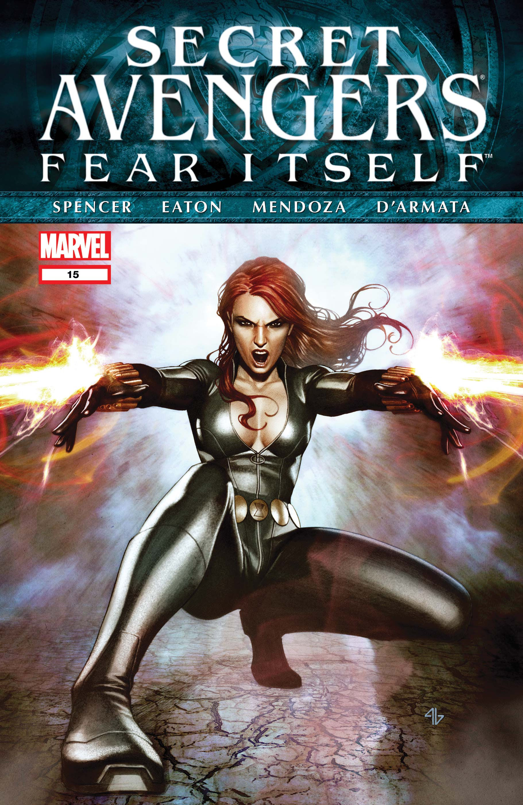 Wallpaper #RnPsiY4BFI5NbQksnyIP55 A Superhero with Red Hair and Black Costume Shooting Lasers from Her Hands