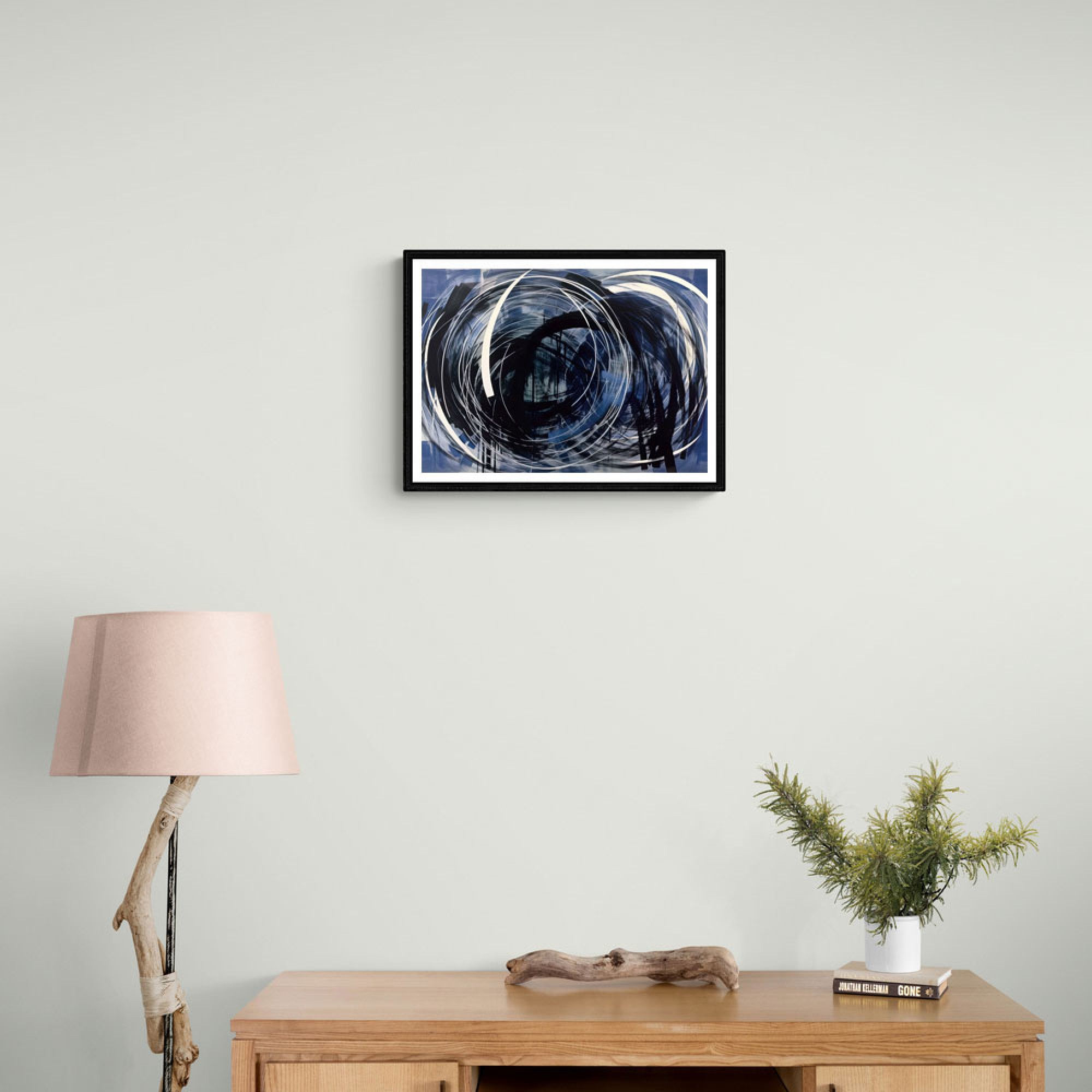 Wallpaper #52dQ-5IBSpphPi3-YpO8400 Blue Abstract Circles Wall Art
