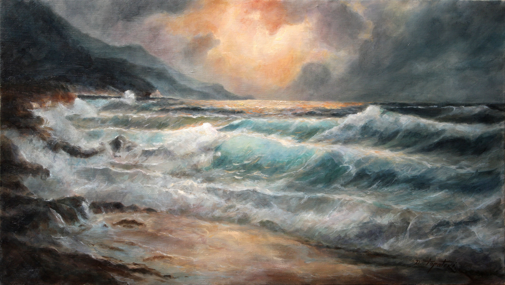 Wallpaper #3hk2Io8BtGB6xQ78H4HC5 Sea and Waves Oil Painting Fine Arts Gallery Original Fine Art