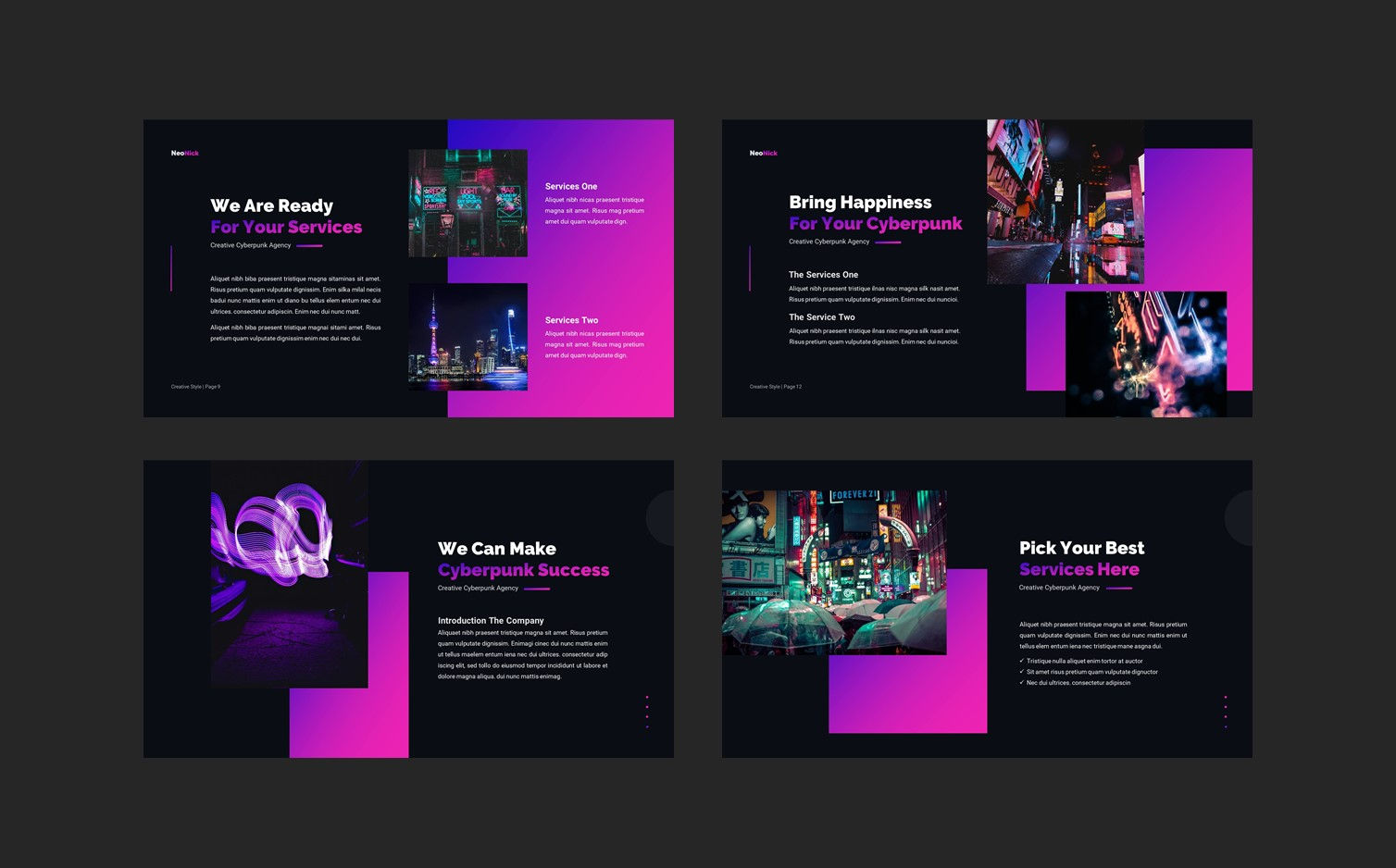 Wallpaper #mHTvwI4B_8f4nGFaXm1b21 Neonick Creative Cyberpunk Powerpoint Template for 16