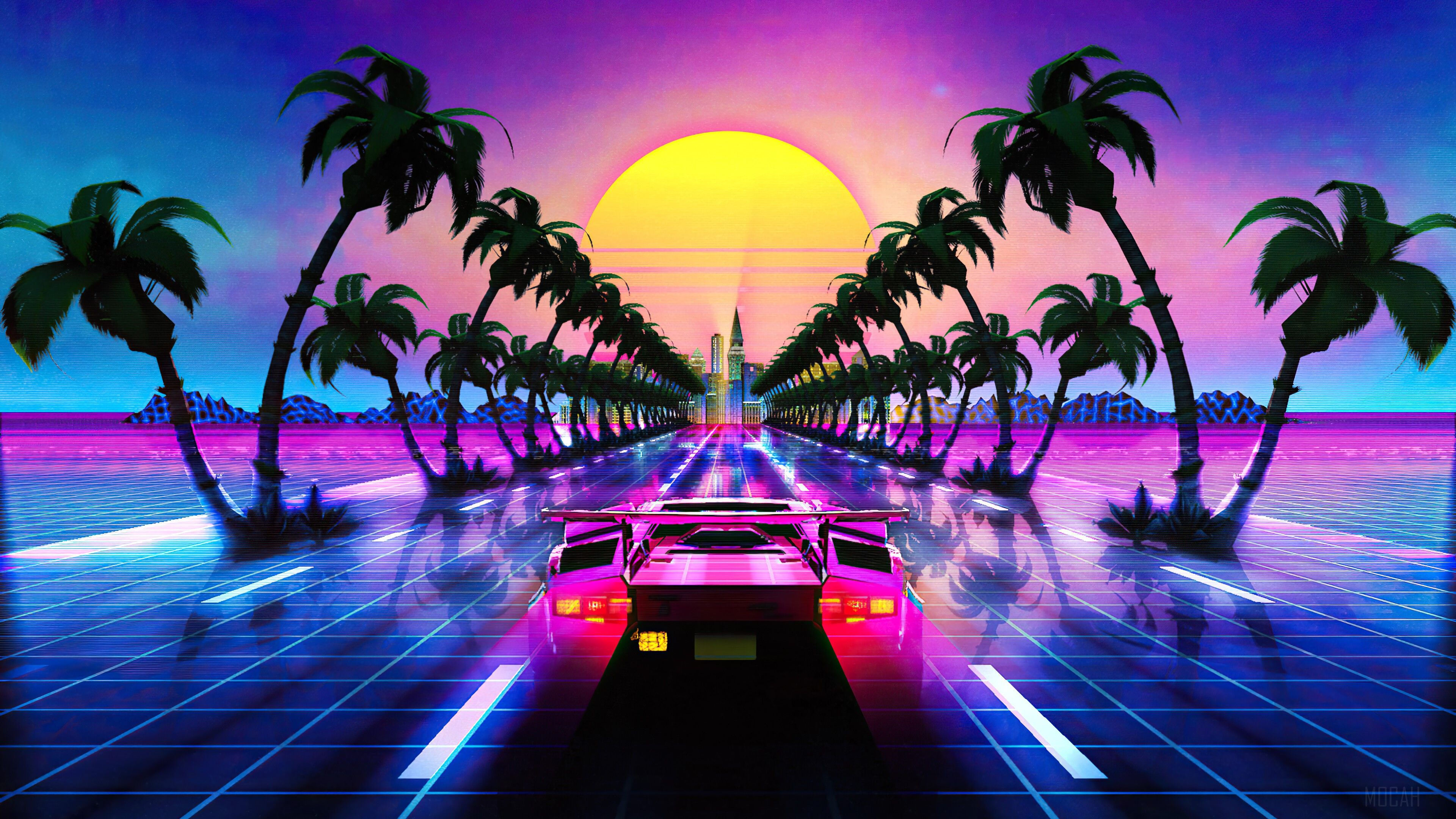 Wallpaper #RRmJD48BtGB6xQ78N11_42 Synthwave Car Wallpapers Wallpaper Cave