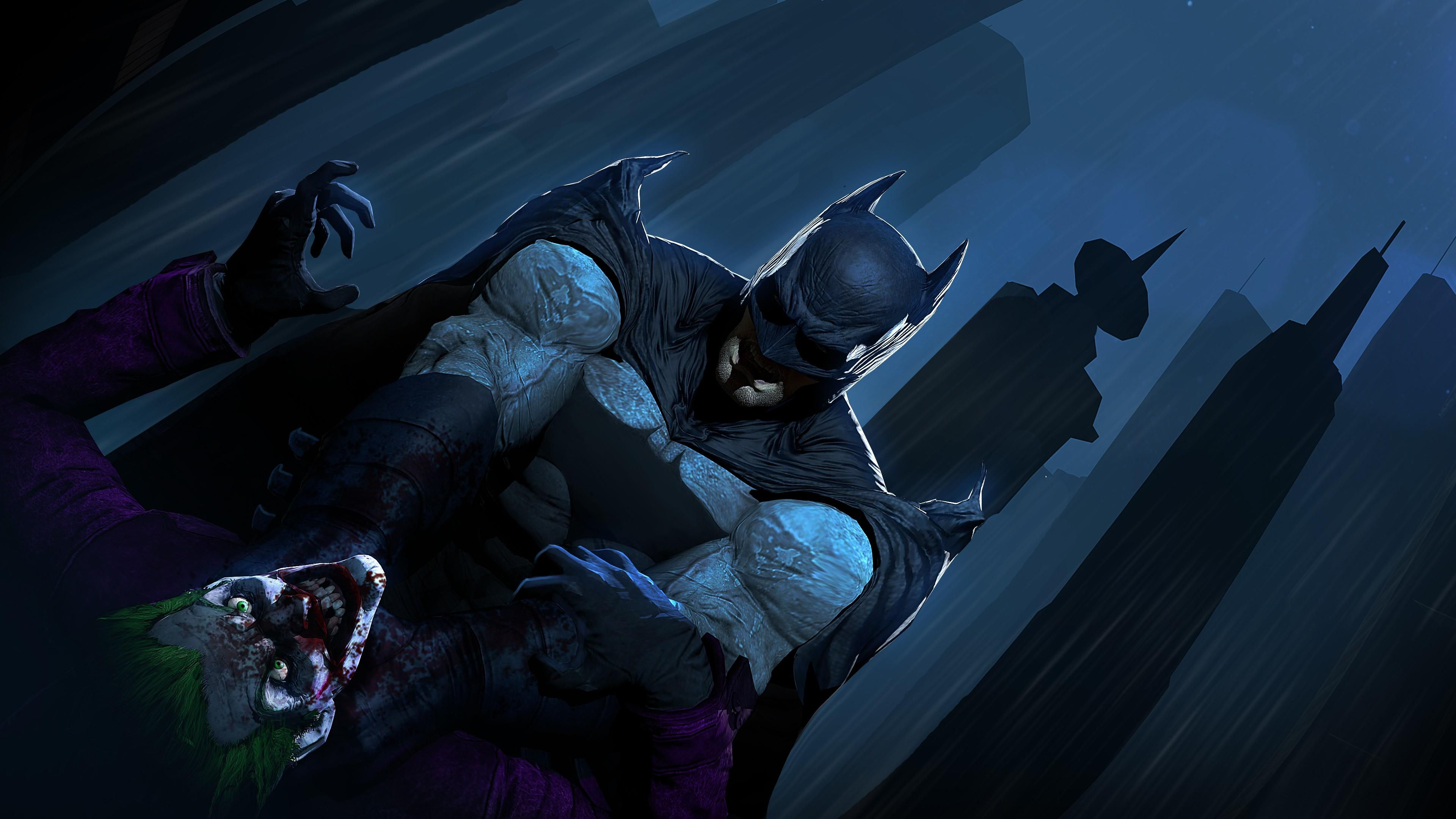 Wallpaper #KEUdlo4B7YBJg1BVvKAK31 Batman and the Joker Face Off in a Dark Alleyway