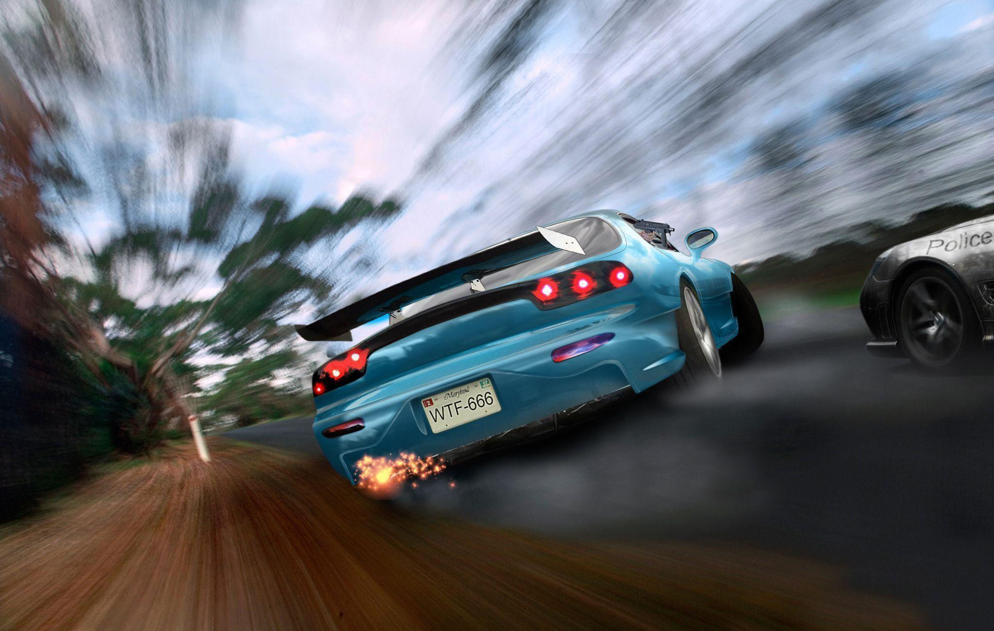 Wallpaper #3520E 1920x1080 Mazda Rx7 Digital Artwork 4K Laptop Full HD 1080p HD 4K