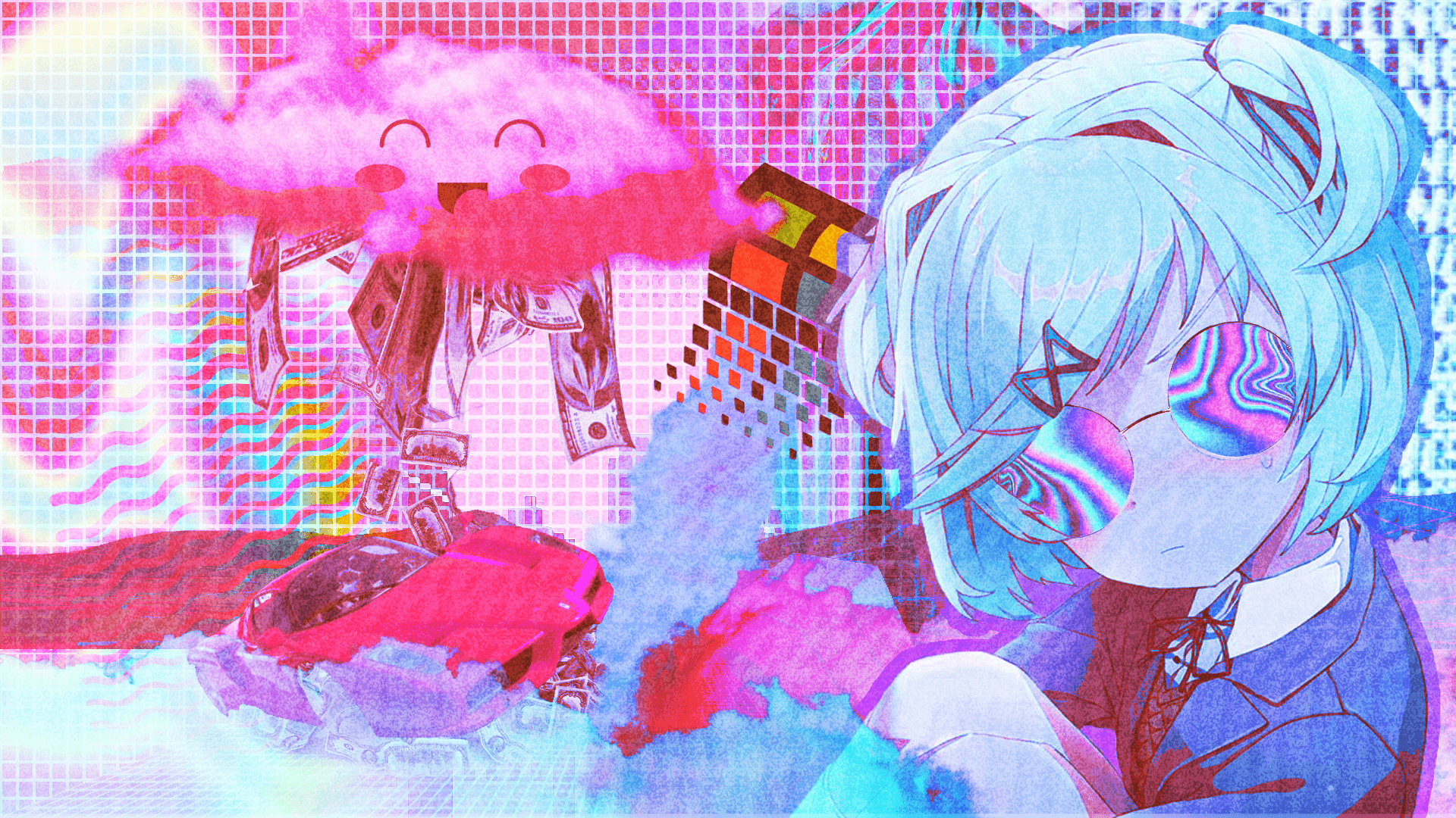 Wallpaper #yTMkM5MBcgDP3FvJMqlR264 Vaporwave Aesthetic Anime Wallpaper HD