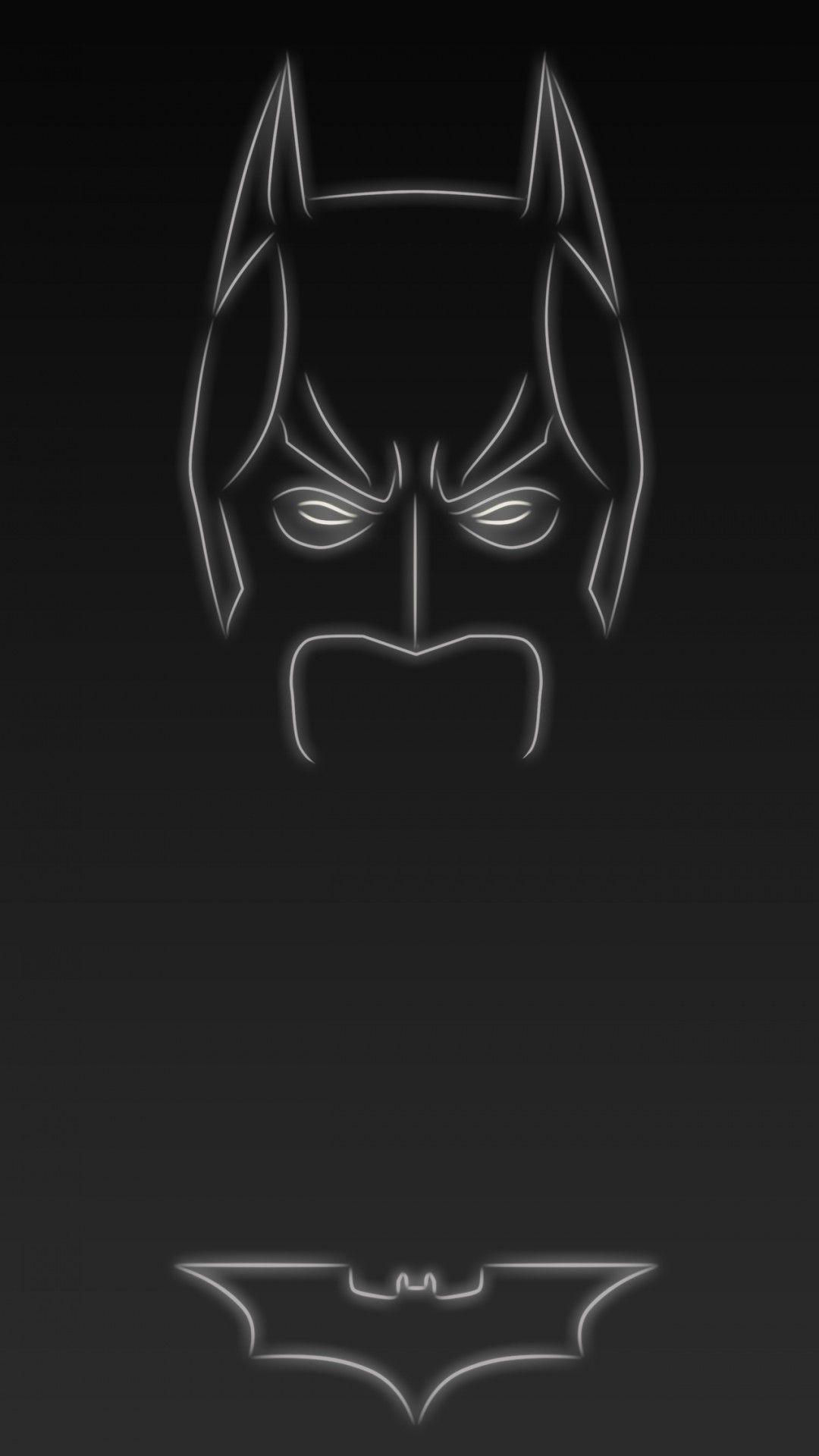 Wallpaper #A54C2 Batman Neon Glow 4K