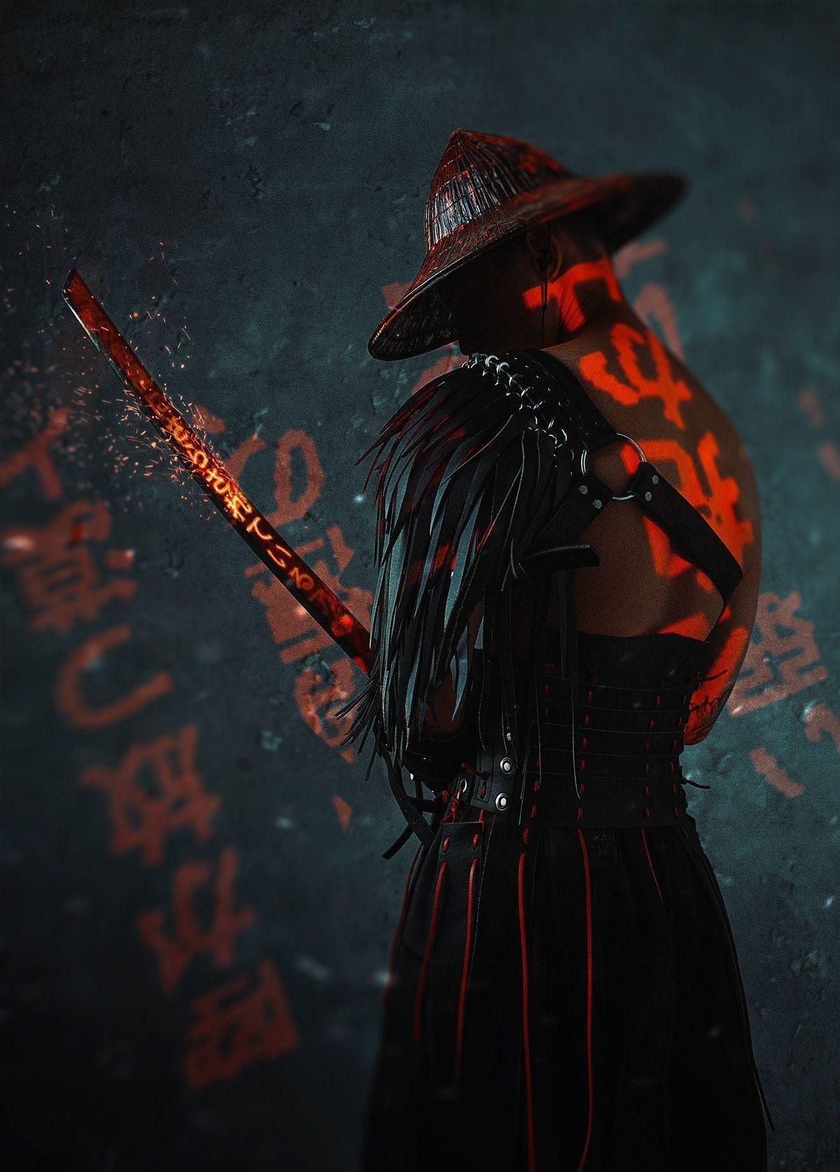 Wallpaper #Fe8FTZMBMN-XEVvVuT-n161 Neon Samurai Wallpapers Top Free Neon Samurai Backgrounds