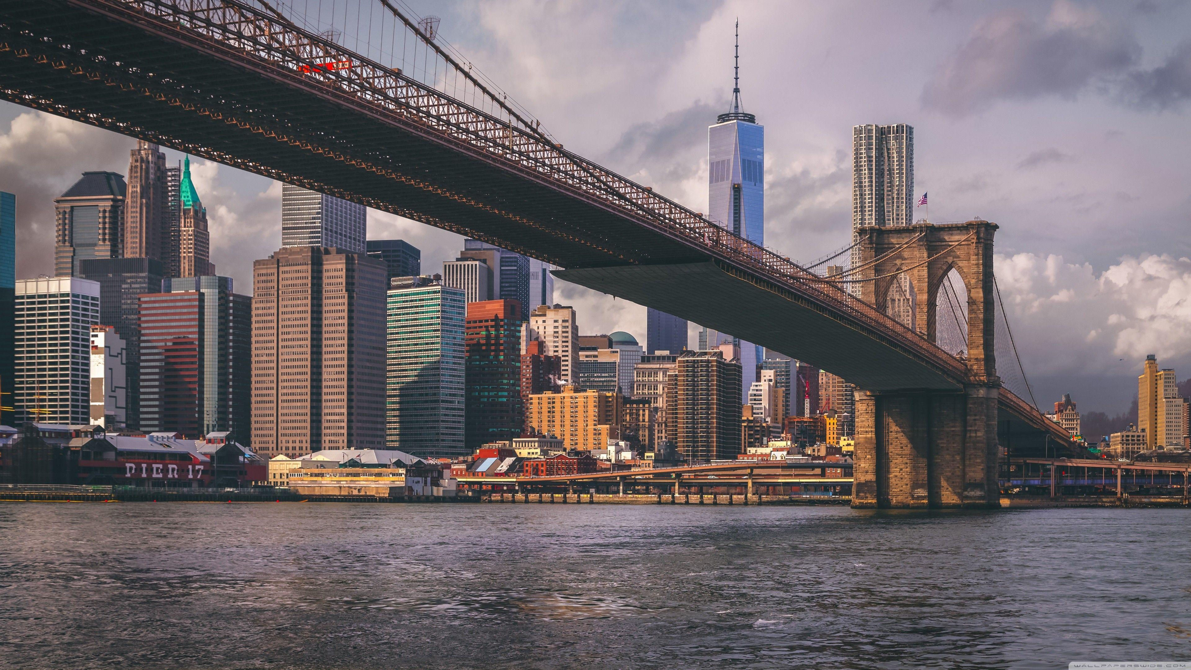 Wallpaper #66e34 Brooklyn Bridge in New York the Iconic Crossing Between Manhattan and