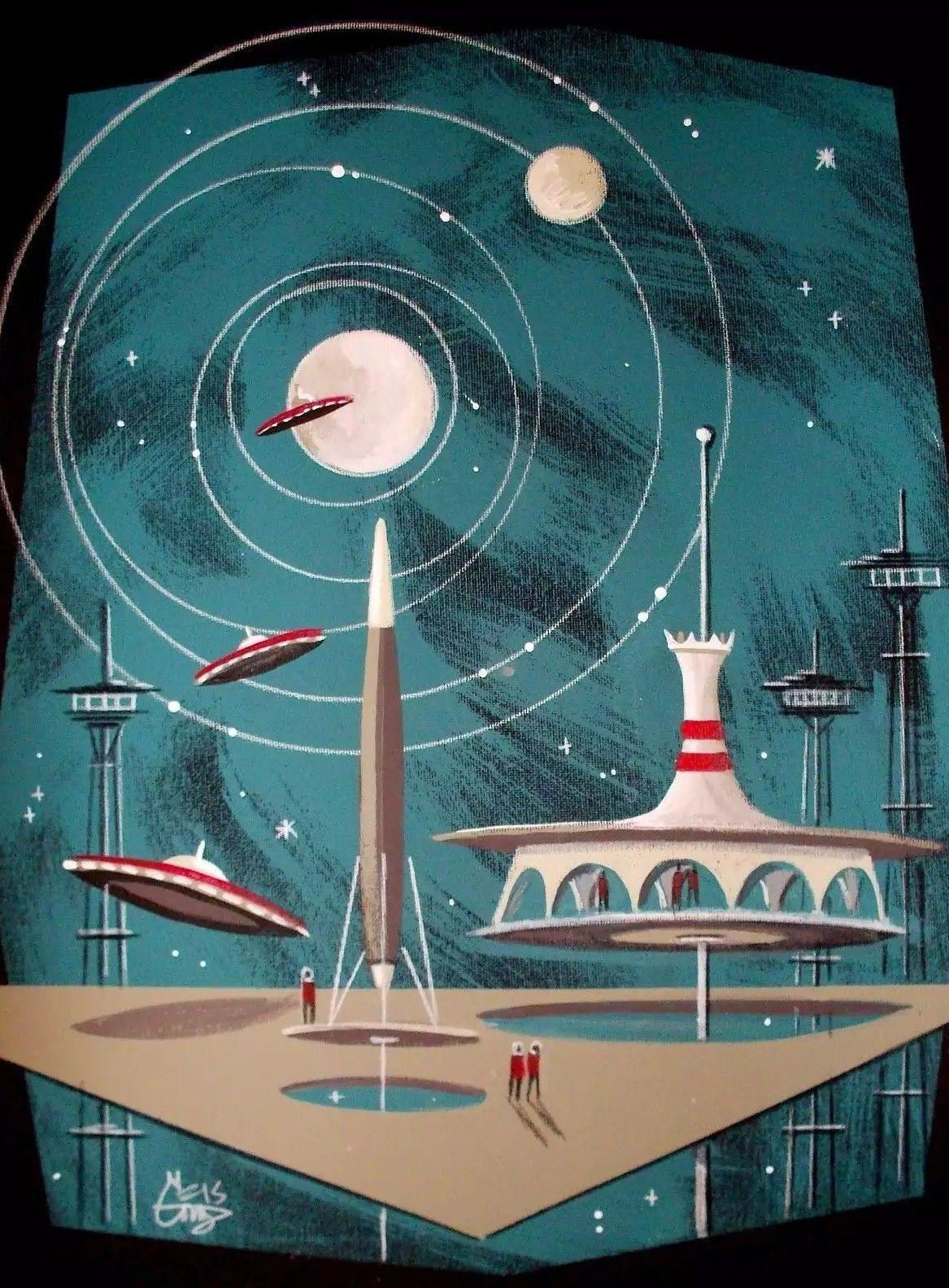 Wallpaper #f0KzPJMBOBpx0NhmG8Ga4 1950s Sci Fi Spaceships