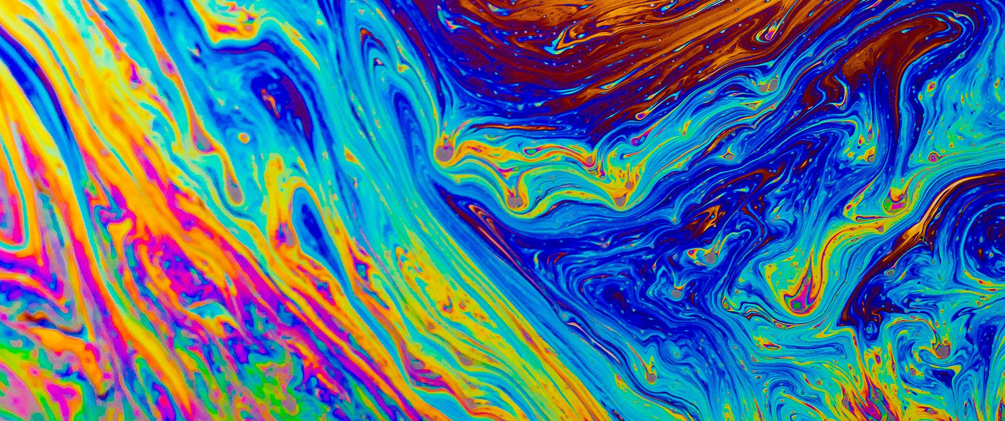 Wallpaper #9b753 Original Rainbow Oil Slick Acrylic Pour Painting on Etsy