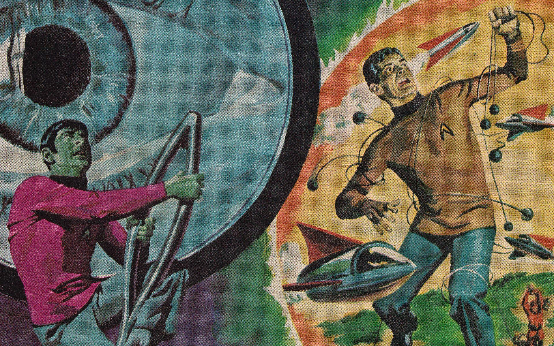 Wallpaper #f2954 Vintage Art Print Science Fiction Retro Ufo Poster Space Etsy