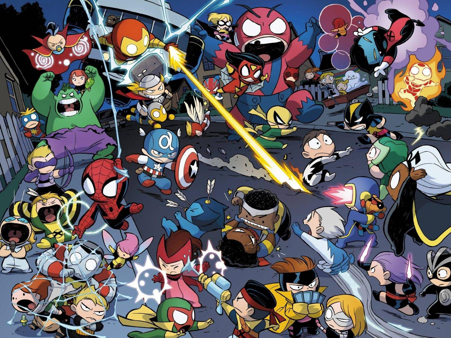 Wallpaper #91cb9 Chibi Avengers Svg Clipart Bundle Cut File for Cricut Instant Download