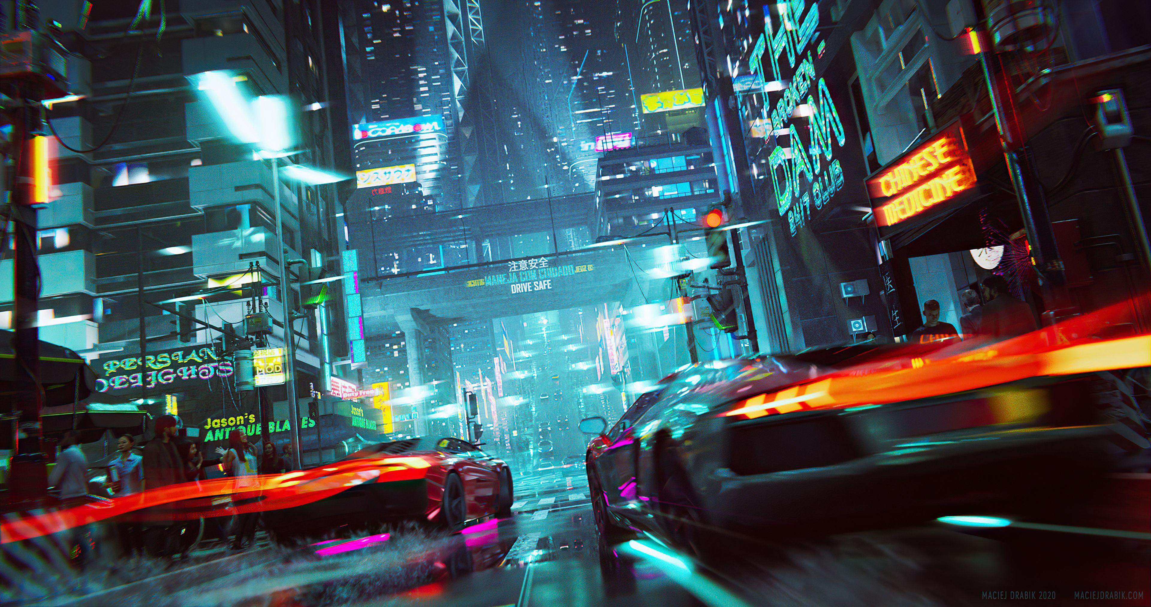 Wallpaper #2nRDwo4B_8f4nGFa626p13 Cyberpunk Neon City Wallpapers Top Free Cyberpunk Neon City