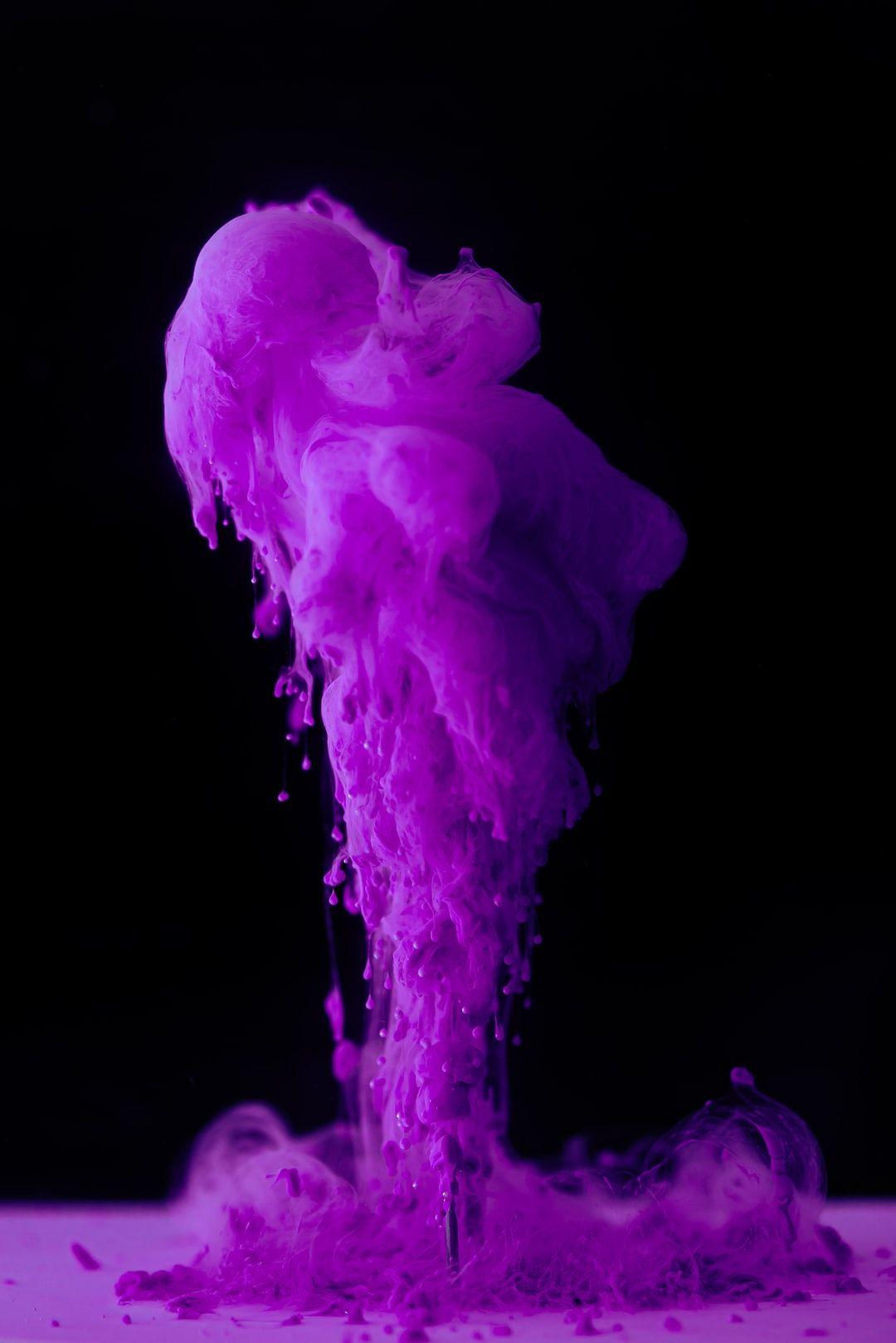 Wallpaper #676fa Dark Purple Turquoise Paint Stains Mixing Liquid 4K HD Turquoise