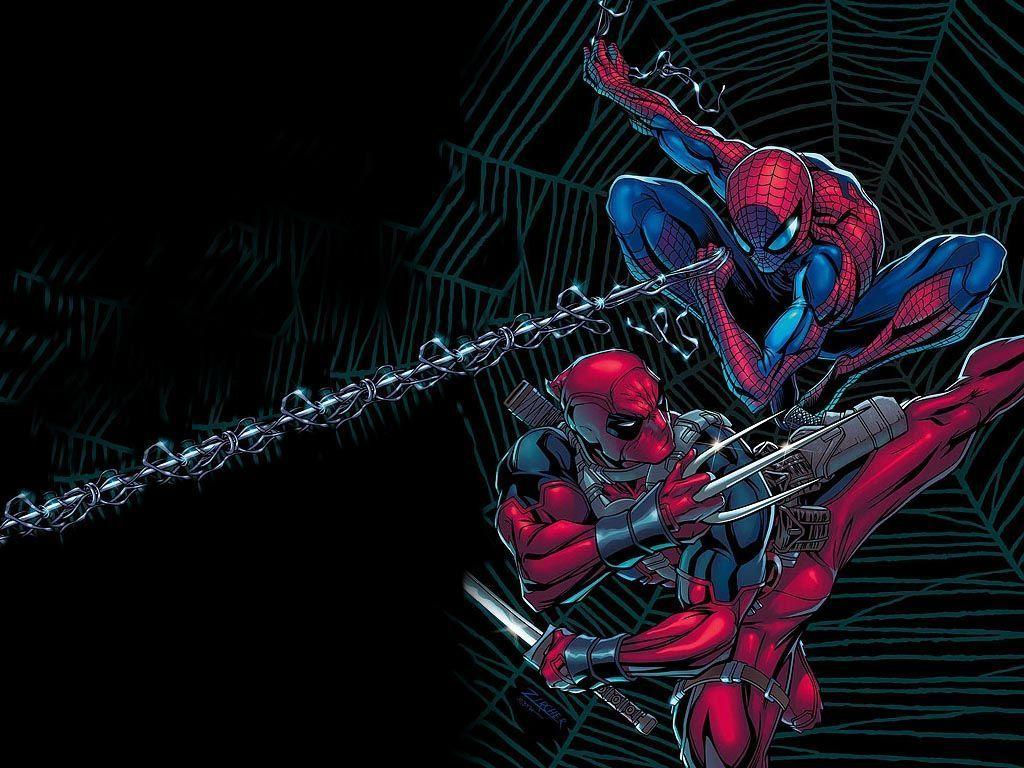 Wallpaper #oxmiE48BtGB6xQ78bGYS33 Marvel Deadpool and Spiderman