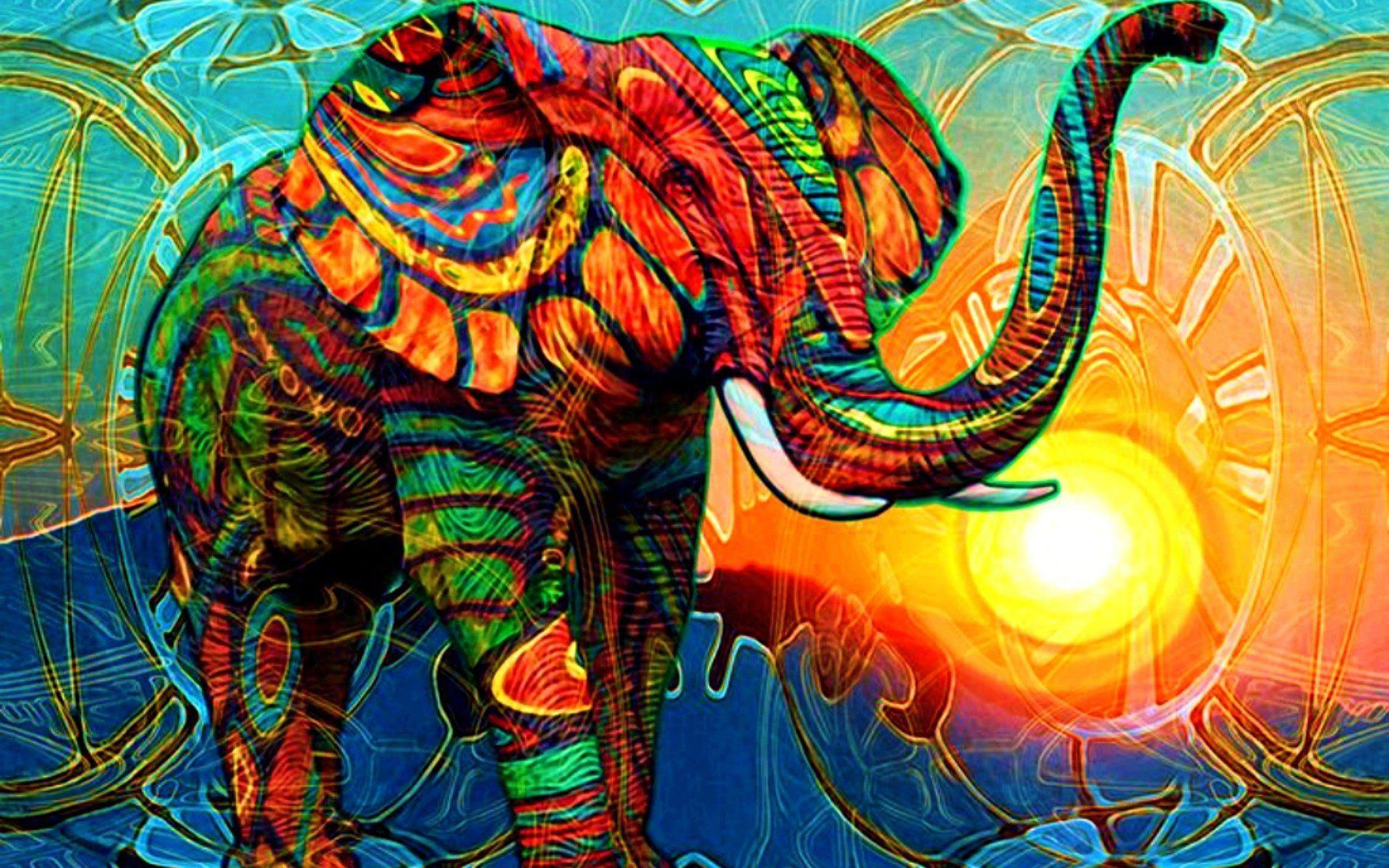 Wallpaper #sHfNJ5MB-pgBXx60h6cK124 Colorful Elephant Wallpapers Top Free Colorful Elephant Backgrounds