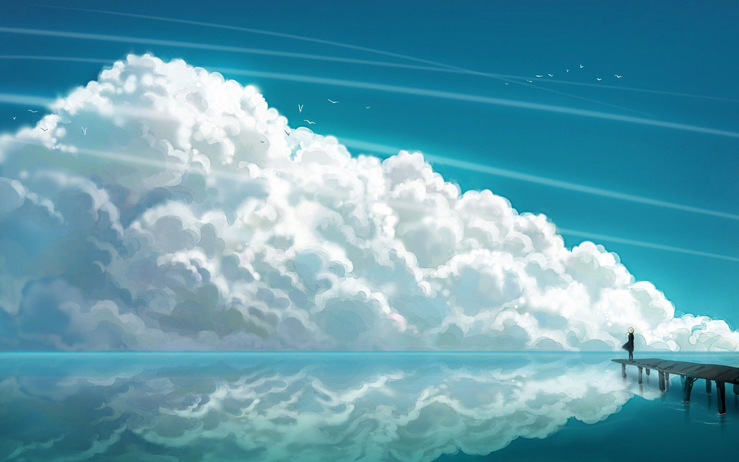 Wallpaper #Um05apcBycdYOYFT-nEf197 Anime Cloud Wallpapers Top Free Anime Cloud Backgrounds Wallpaperaccess