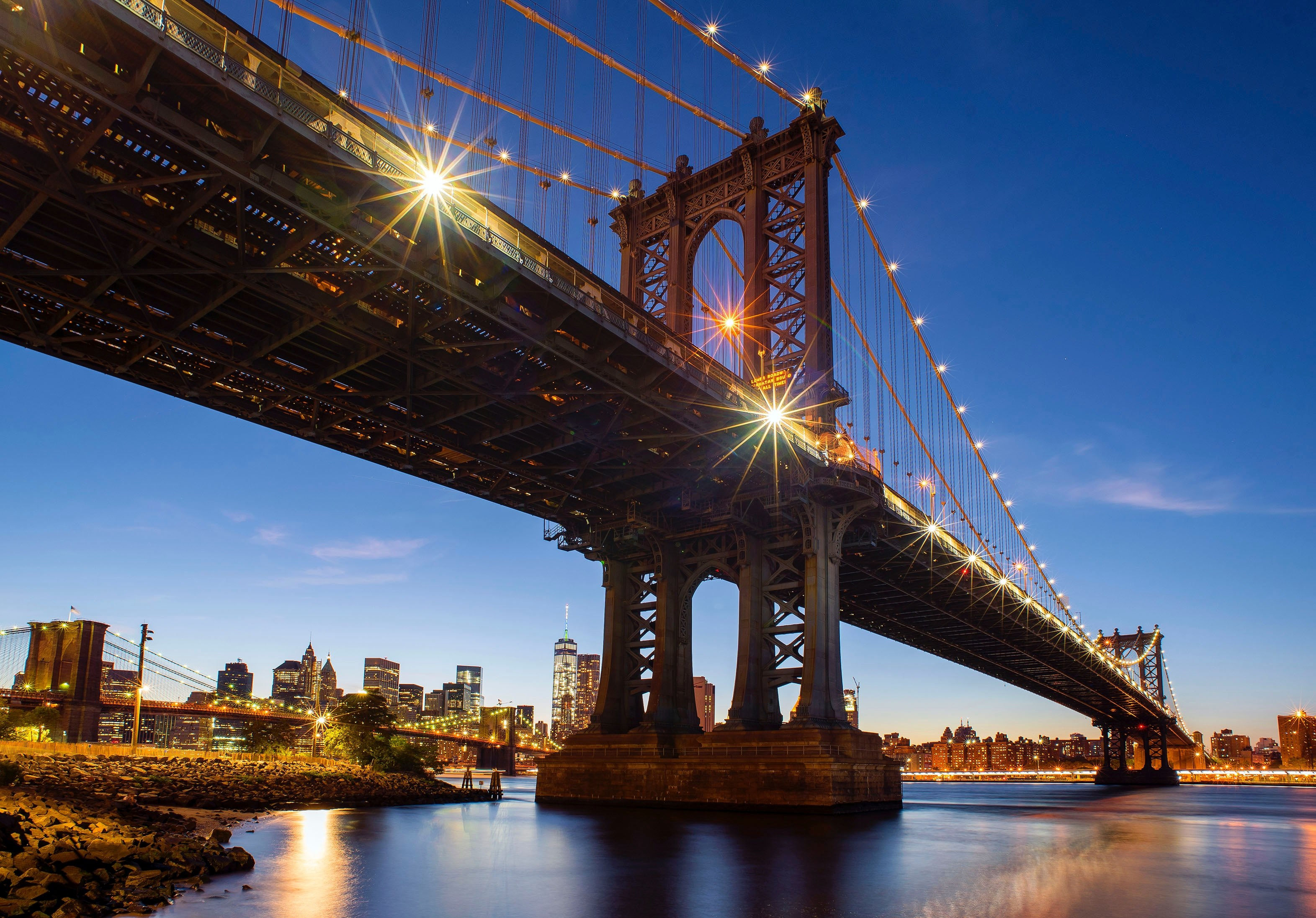 Wallpaper #66e34 Brooklyn Bridge in New York the Iconic Crossing Between Manhattan and