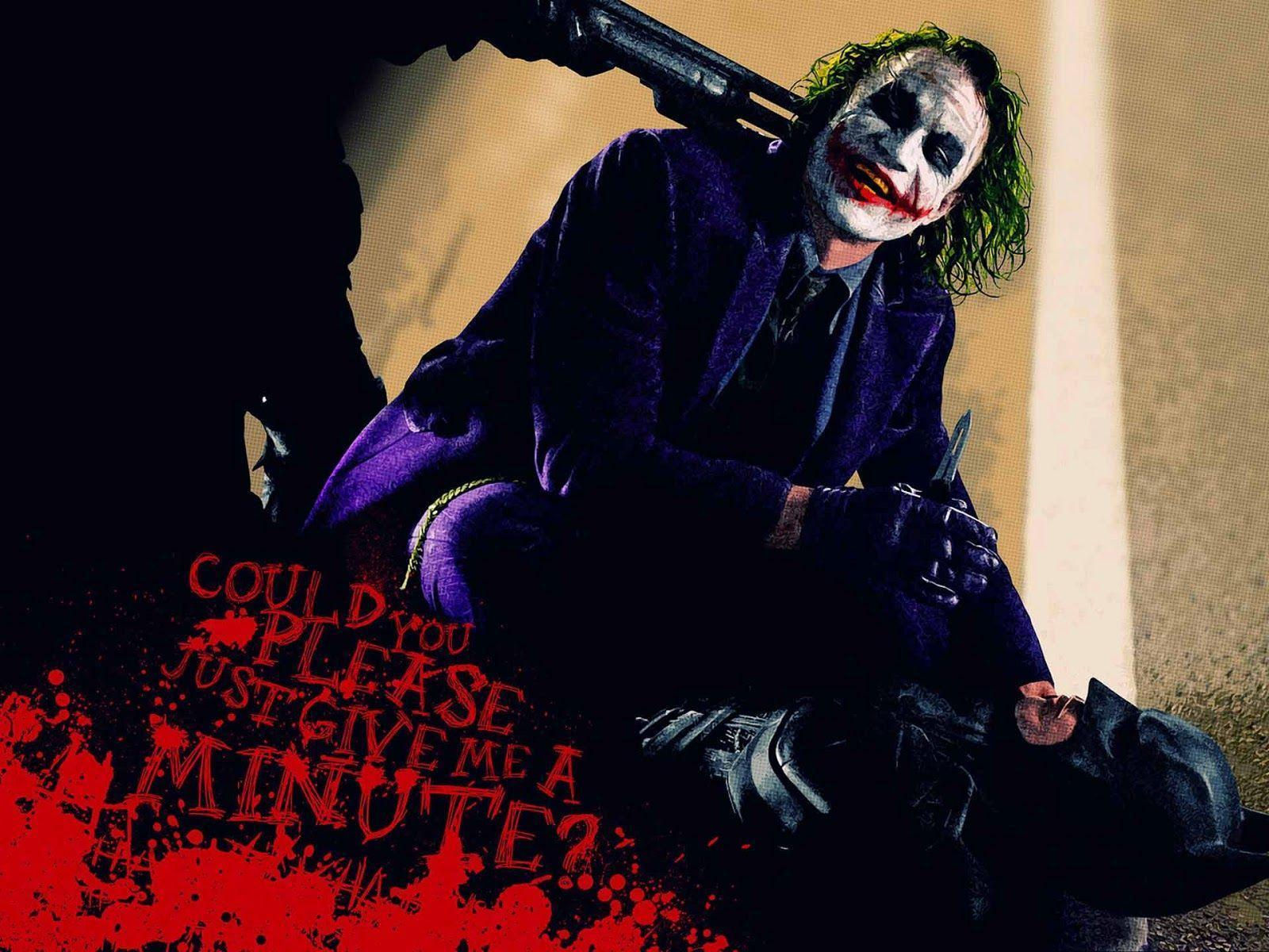 Wallpaper #KEUdlo4B7YBJg1BVvKAK52 The Joker Pleads for His Life as Batman Holds Him at Gunpoint