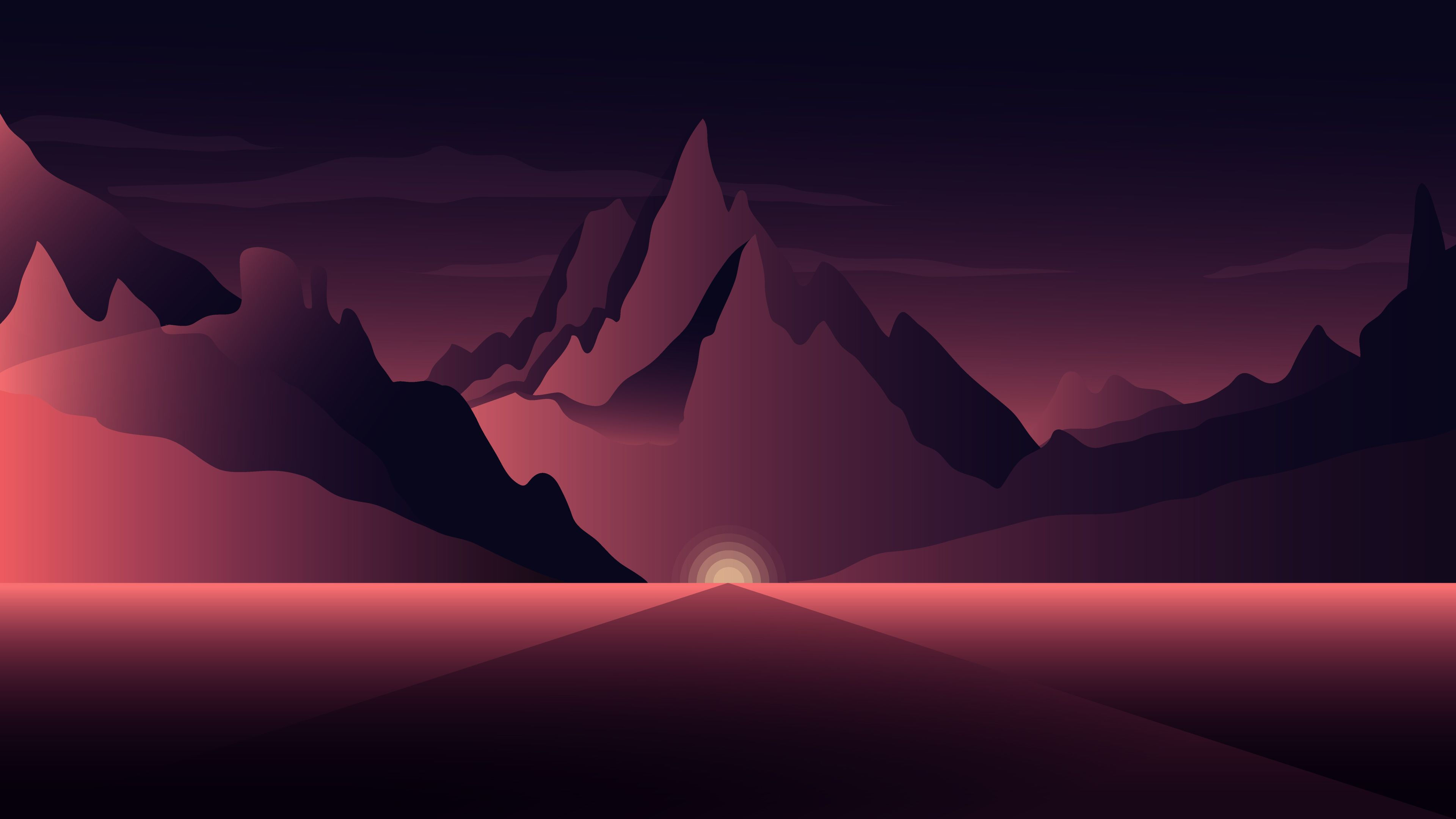 Wallpaper #Mh0LLZMBlOZrFDOk887I139 Purple Minimal Mountain Wallpapers Wallpaper Cave