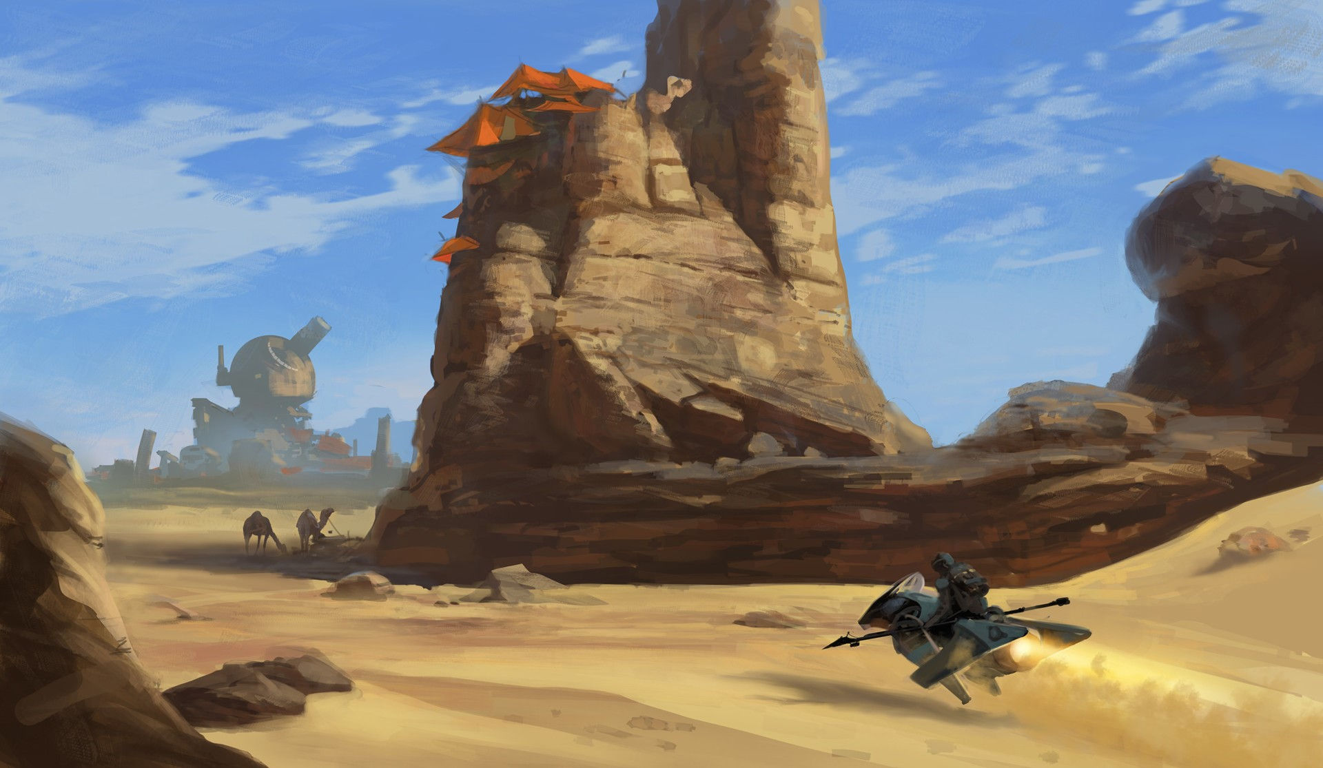 Wallpaper #Ln068o4Bnwiau_P6lQtW5 Wallpaper Id 115392 Digital Art Desert Futuristic Science Fiction