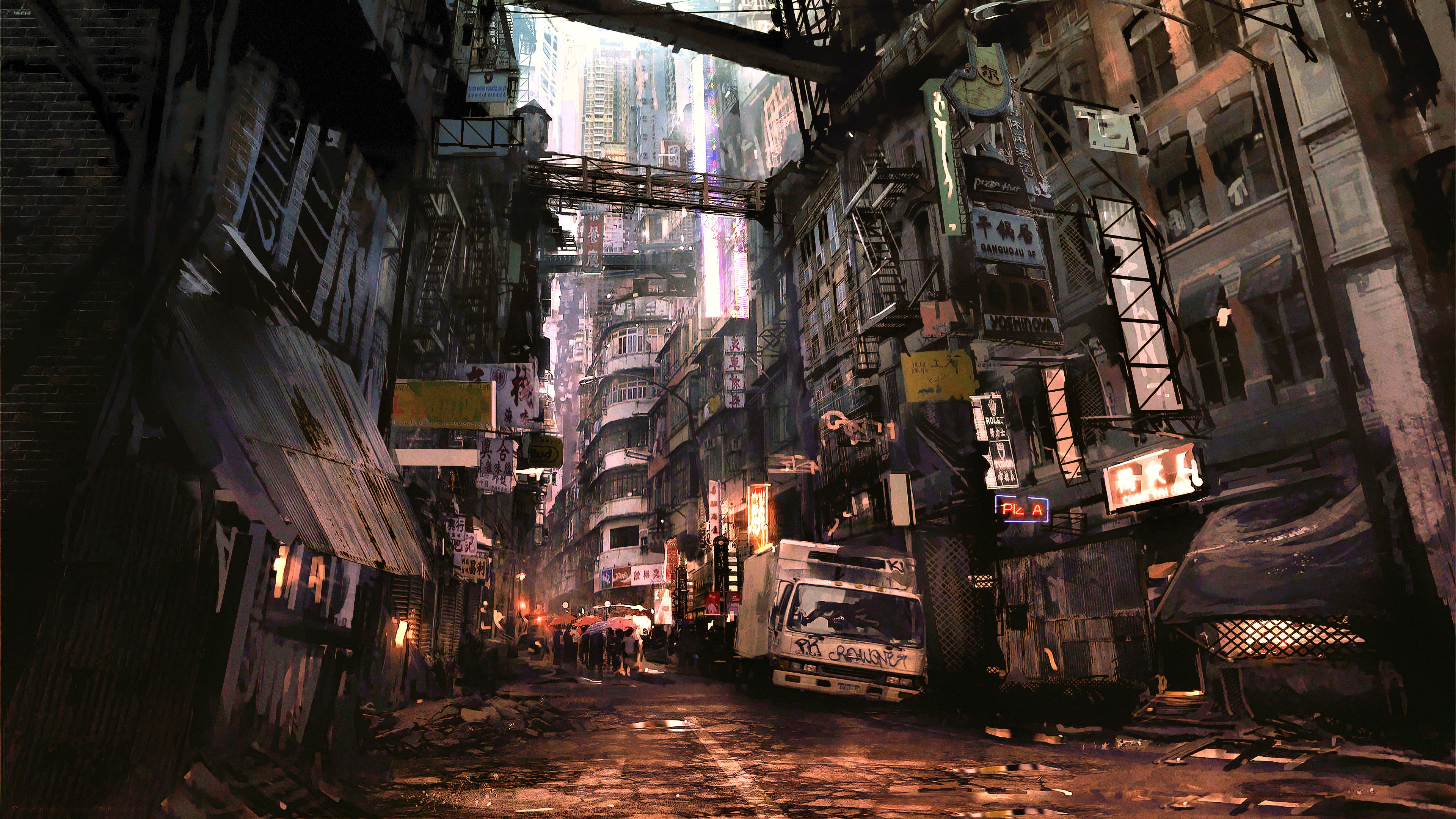 Wallpaper #BF7fMpMBborbLbczvmDA23 Shadowrun City Wallpaper