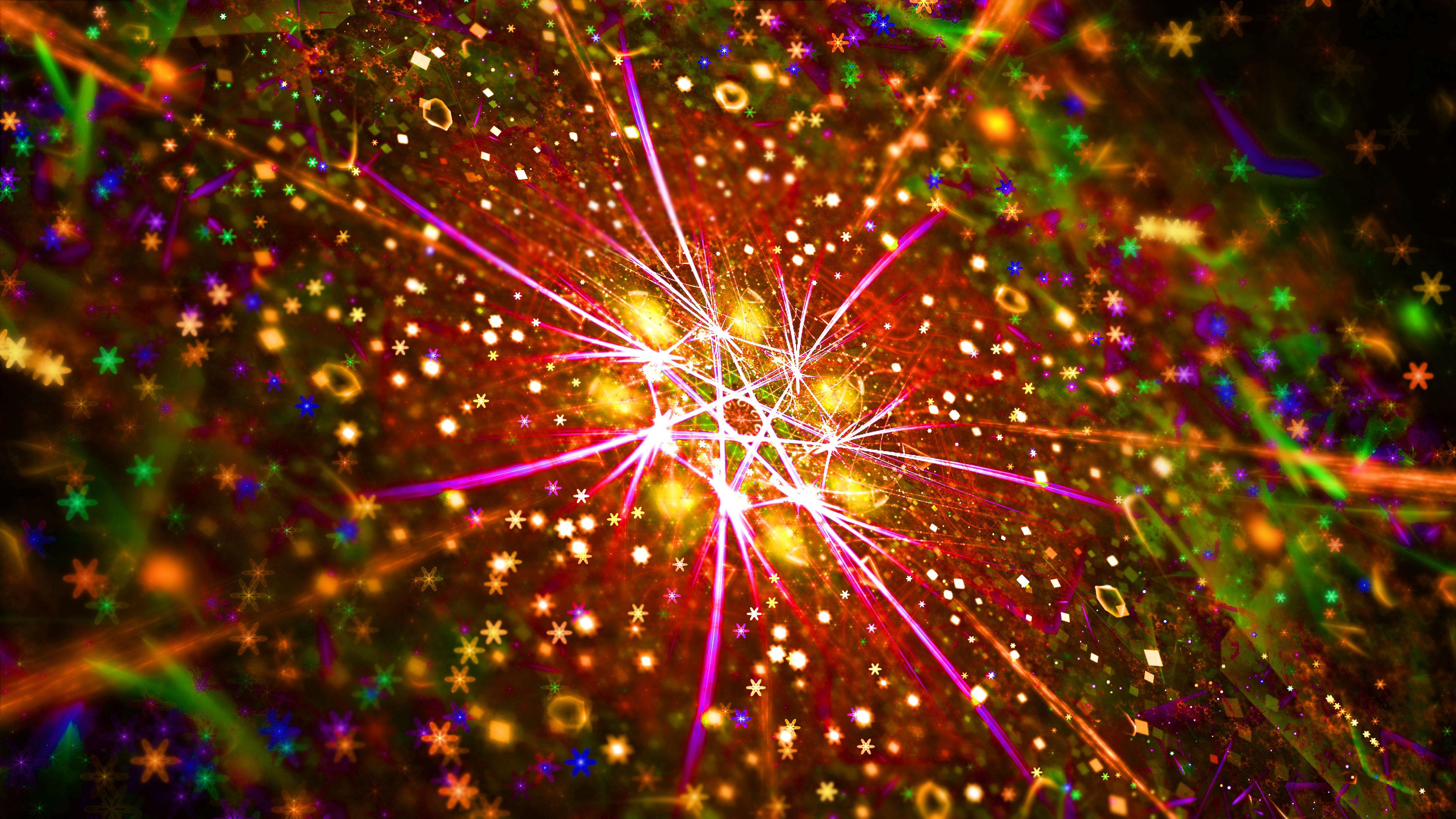 Wallpaper #sx3sLJMBlOZrFDOktMwy136 Fractal Pattern Glow Bright Colorful 4K HD Wallpaper