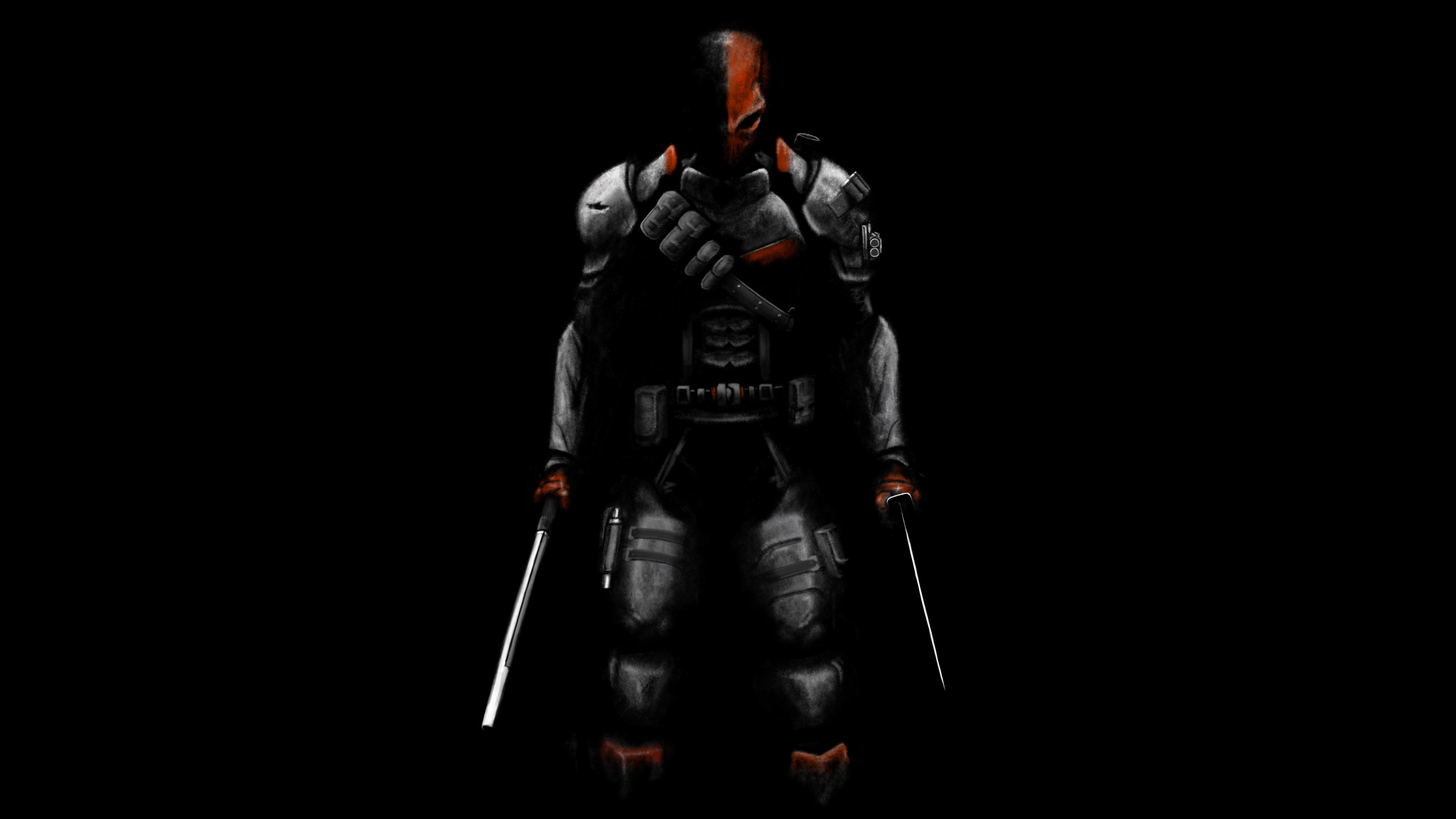 Wallpaper #vB0hLpMBlOZrFDOkktJf262 DC Comics Black 5K Fan Art HD Deathstroke 5K HD Wallpaper