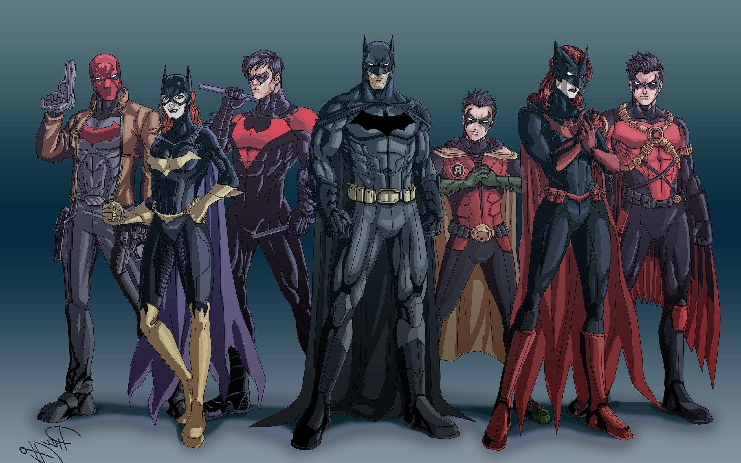 Wallpaper #JneBJ5MB-pgBXx60B6YM311 Men Red Hood Studio Shot Front View Batgirl Batman Human