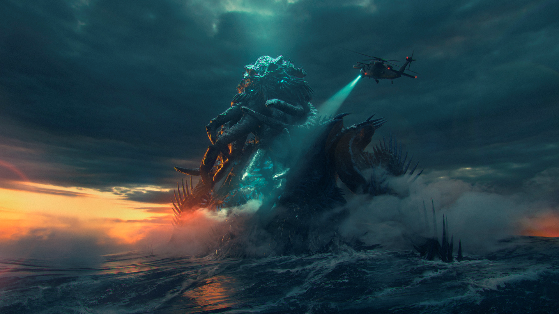 Wallpaper #uwMnZJMBpyOg8YnEDtaL238 Cthulhu Call of Cthulhu Artwork Creature Horror Helicopter