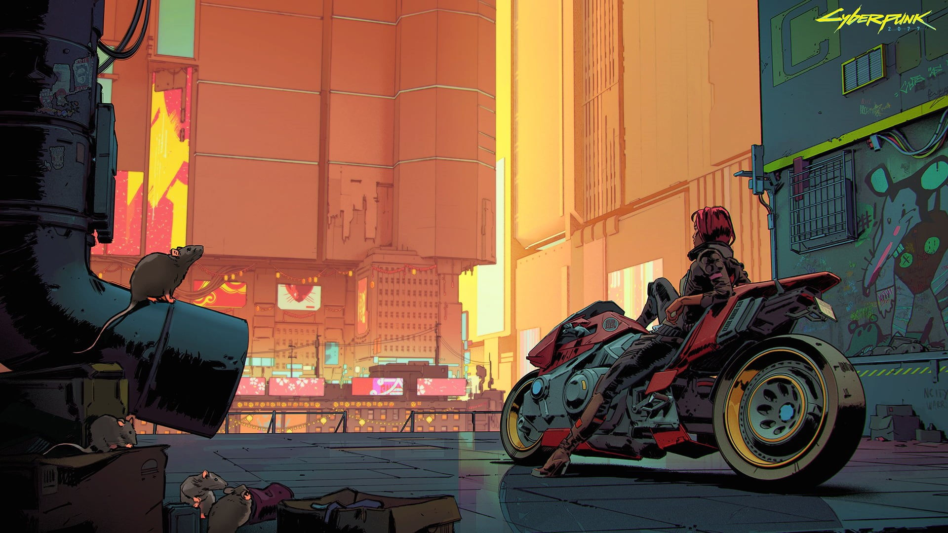 Wallpaper #Jn2c9I4Bnwiau_P6fBCa17 Wallpaper Id 533080 1080p Cyberpunk 2077 Bikes Biker Free Download