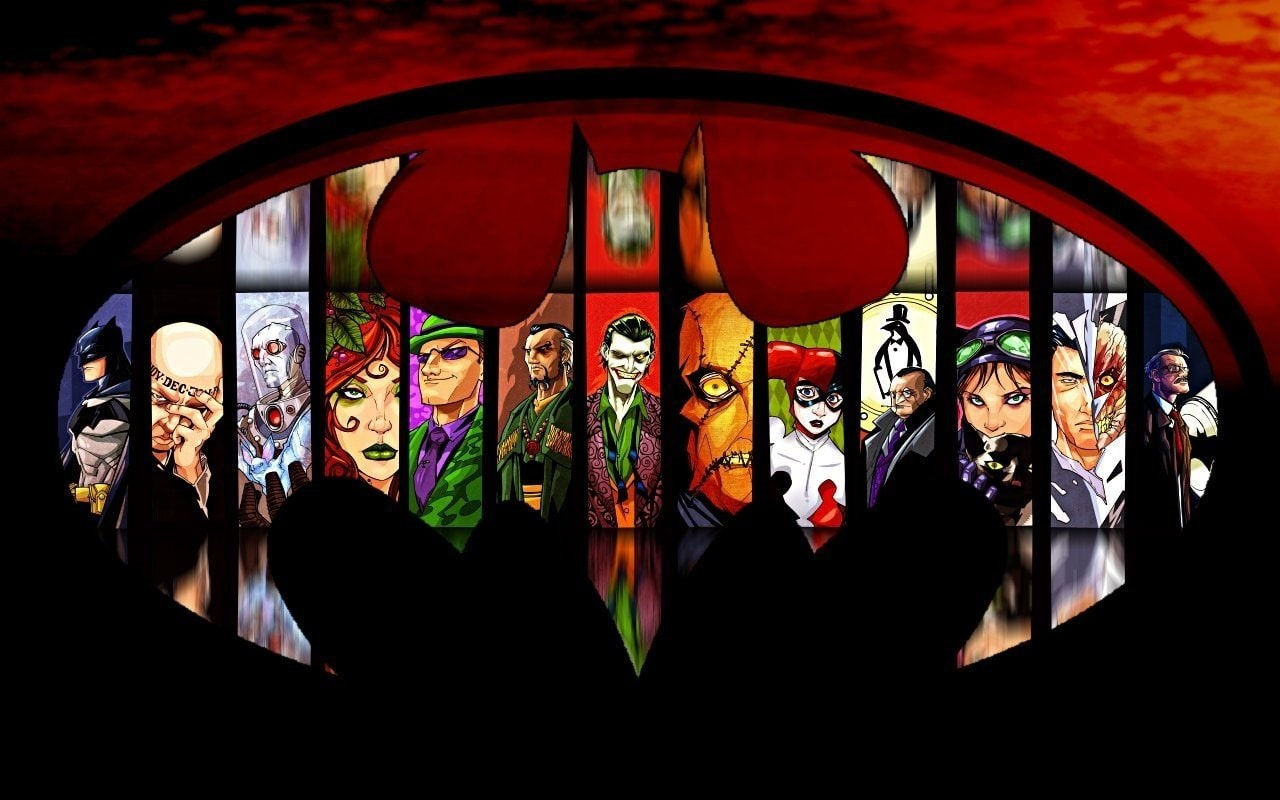 Wallpaper #QwNXY5MBpyOg8YnEYtWo348 Joker Batman Comic Two Face Poison Ivy Riddler Comics 720p