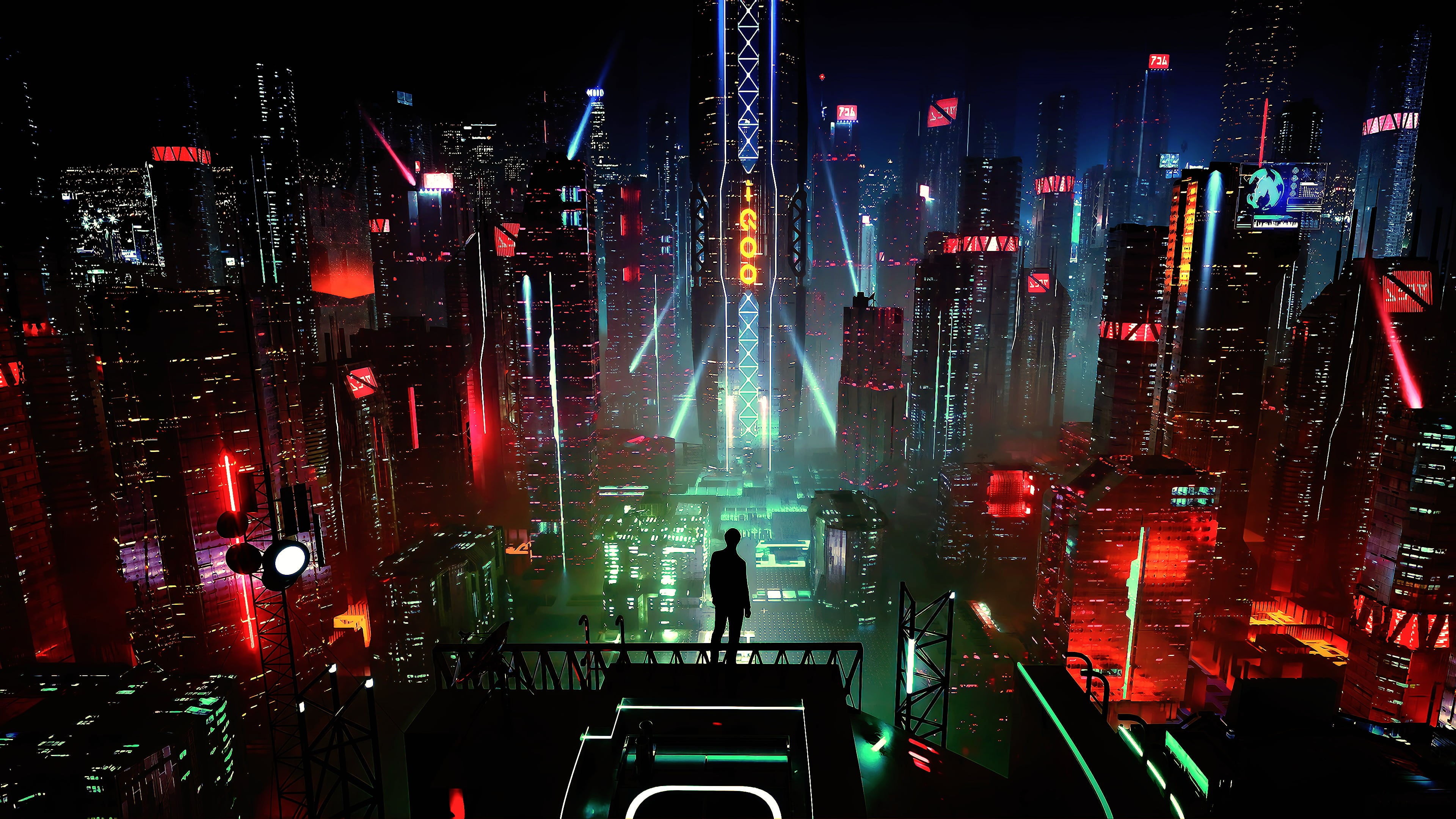 Wallpaper #M3fnJ5MB-pgBXx60DqgE77 Technology Night Cityscape Digital Art Futuristic City Artwork
