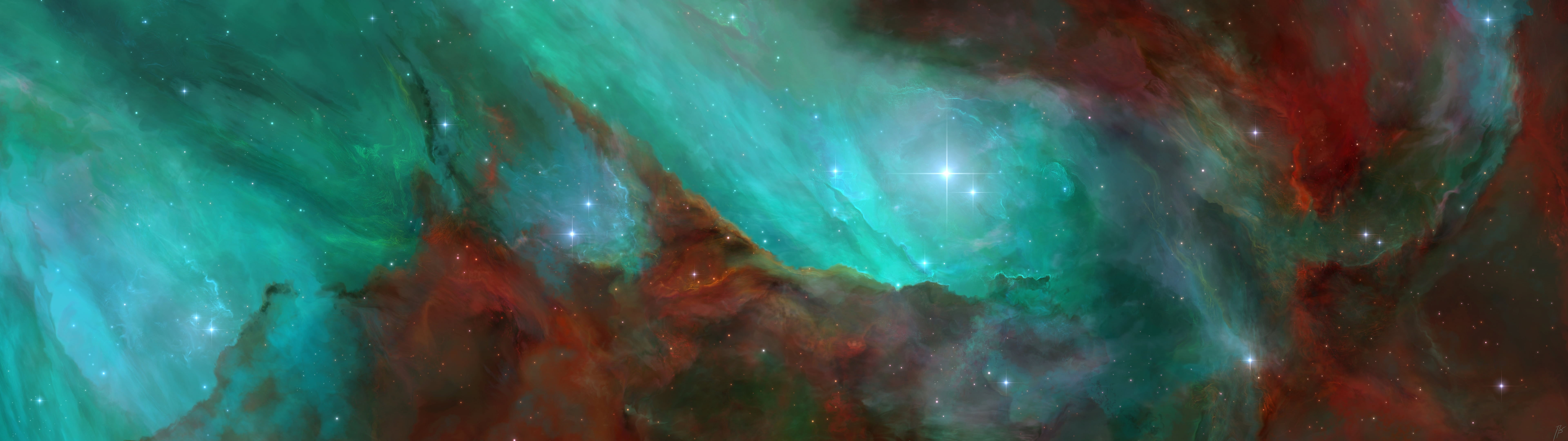 Wallpaper #U0CBL5MBJhL2WPbaJ71R93 Space Art 8k Dual Display Nebula Joeyjazz Dual Monitors HD Wallpaper
