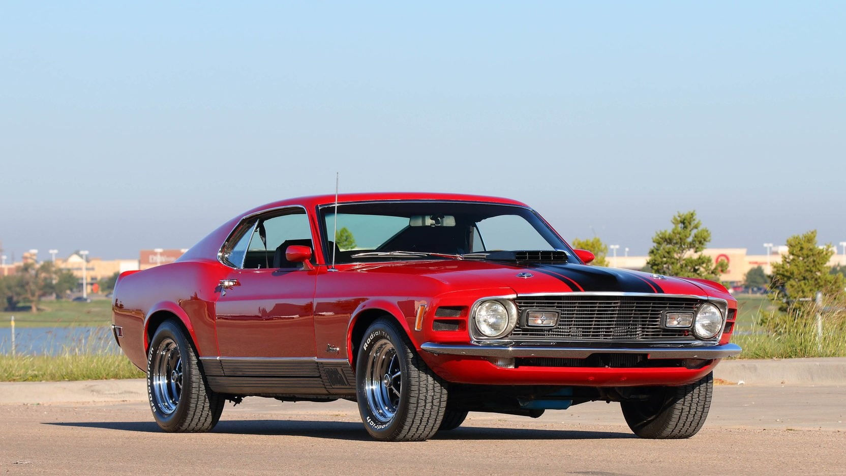 Wallpaper #X2hEJJMBSpphPi3-0zjQ28 Red Mach 1 Ford Cars Fastback 1970 720p Mustang HD Wallpaper