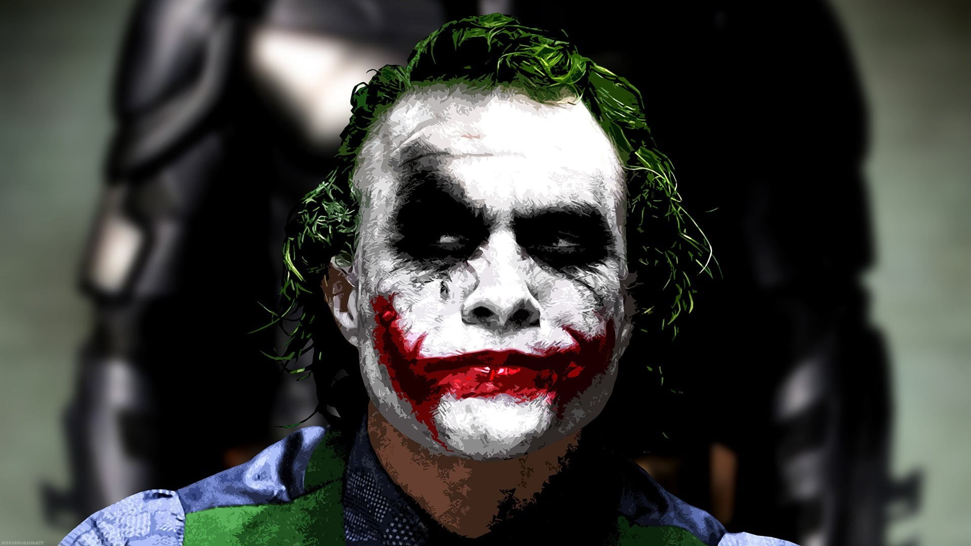 Wallpaper #4M6pJZMB71dOy6JZIxSD391 Joker Messenjahmatt Front View Headshot Movies Looking at Camera