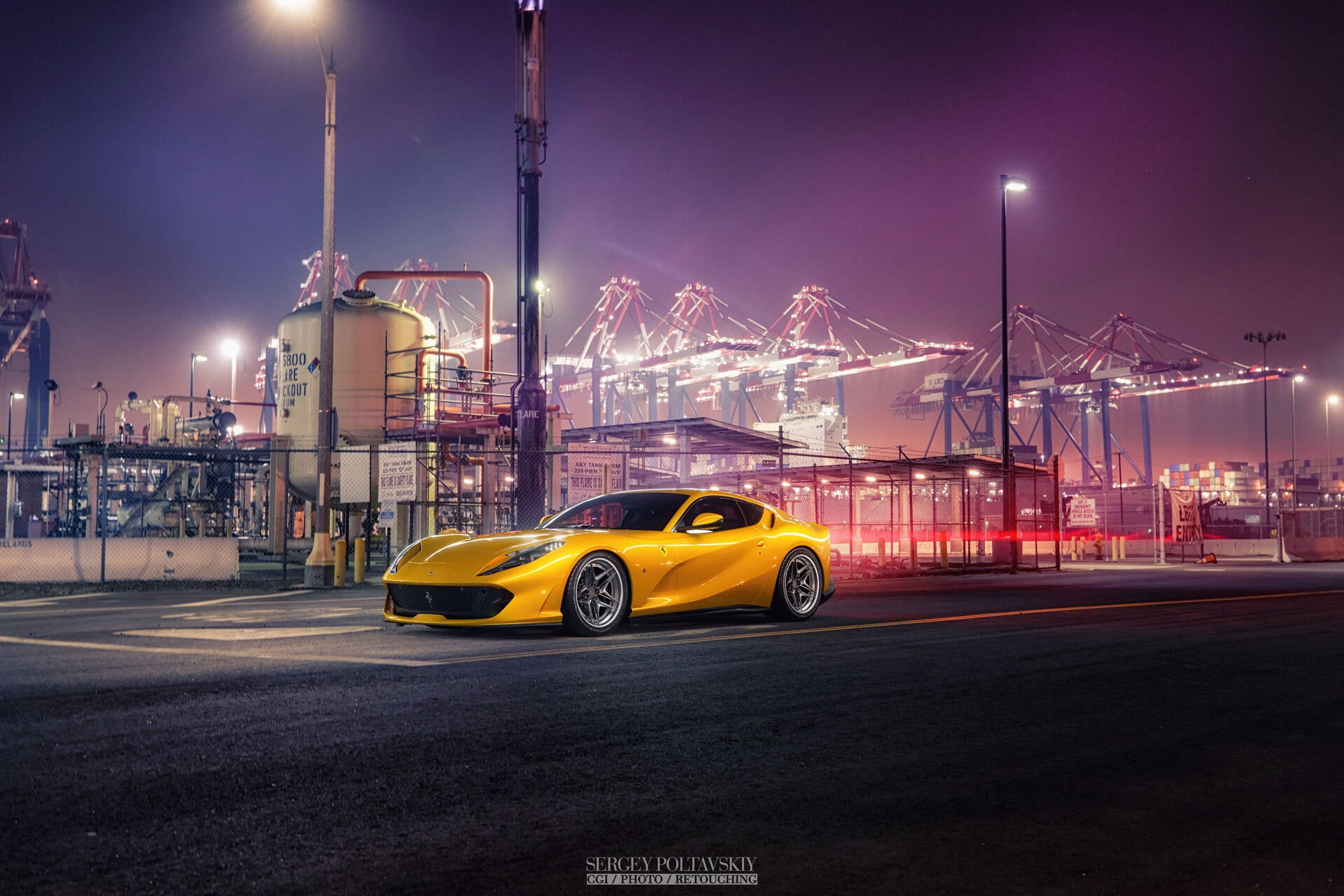 Wallpaper #3hlyI48BtGB6xQ78SYOd25 Yellow Machine Sports Car Superfast Auto 812 Render Car