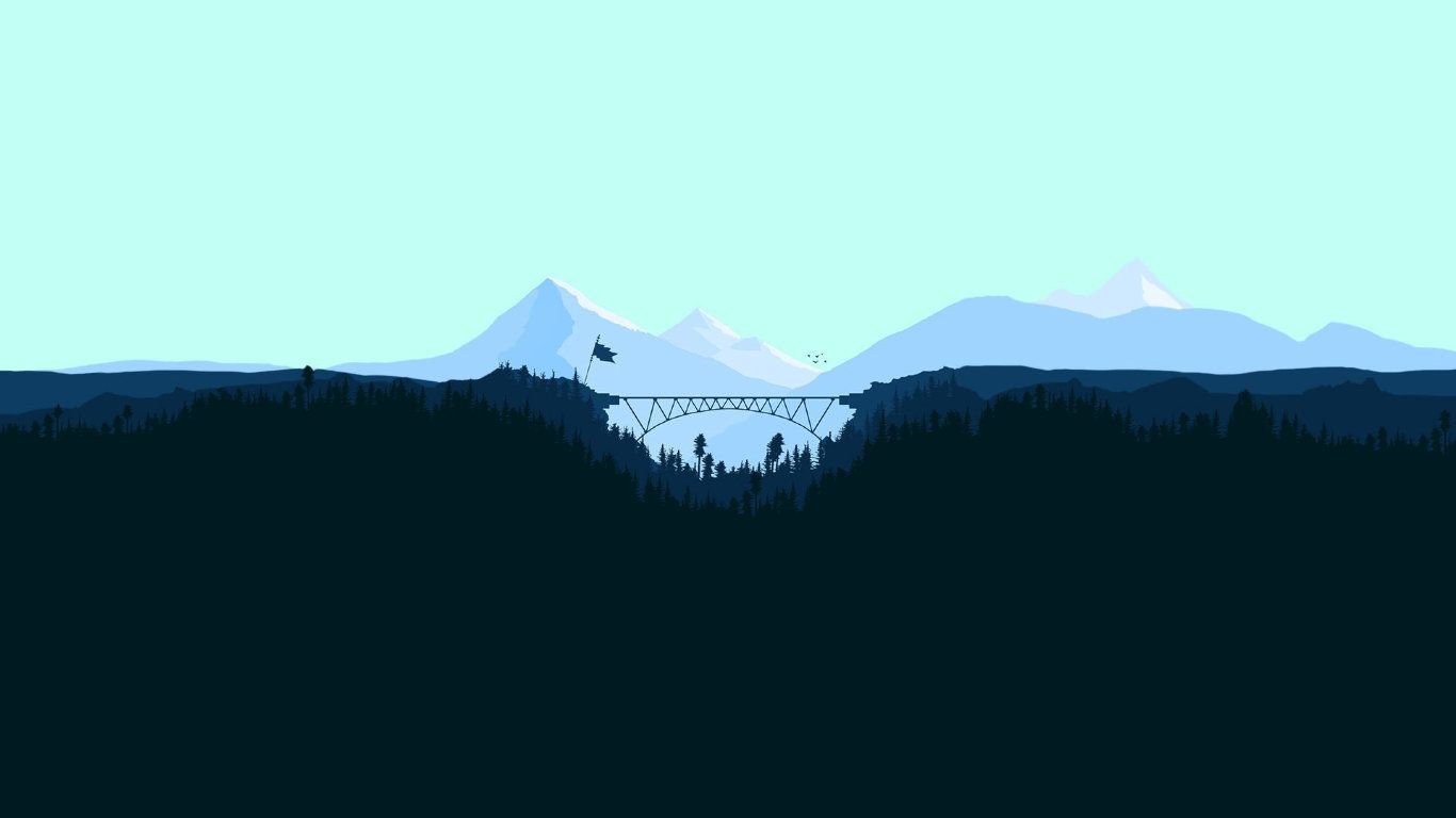 Wallpaper #3ded5 1920x1080 Resolution Mountain Minimalist Night 1080p Laptop Full HD