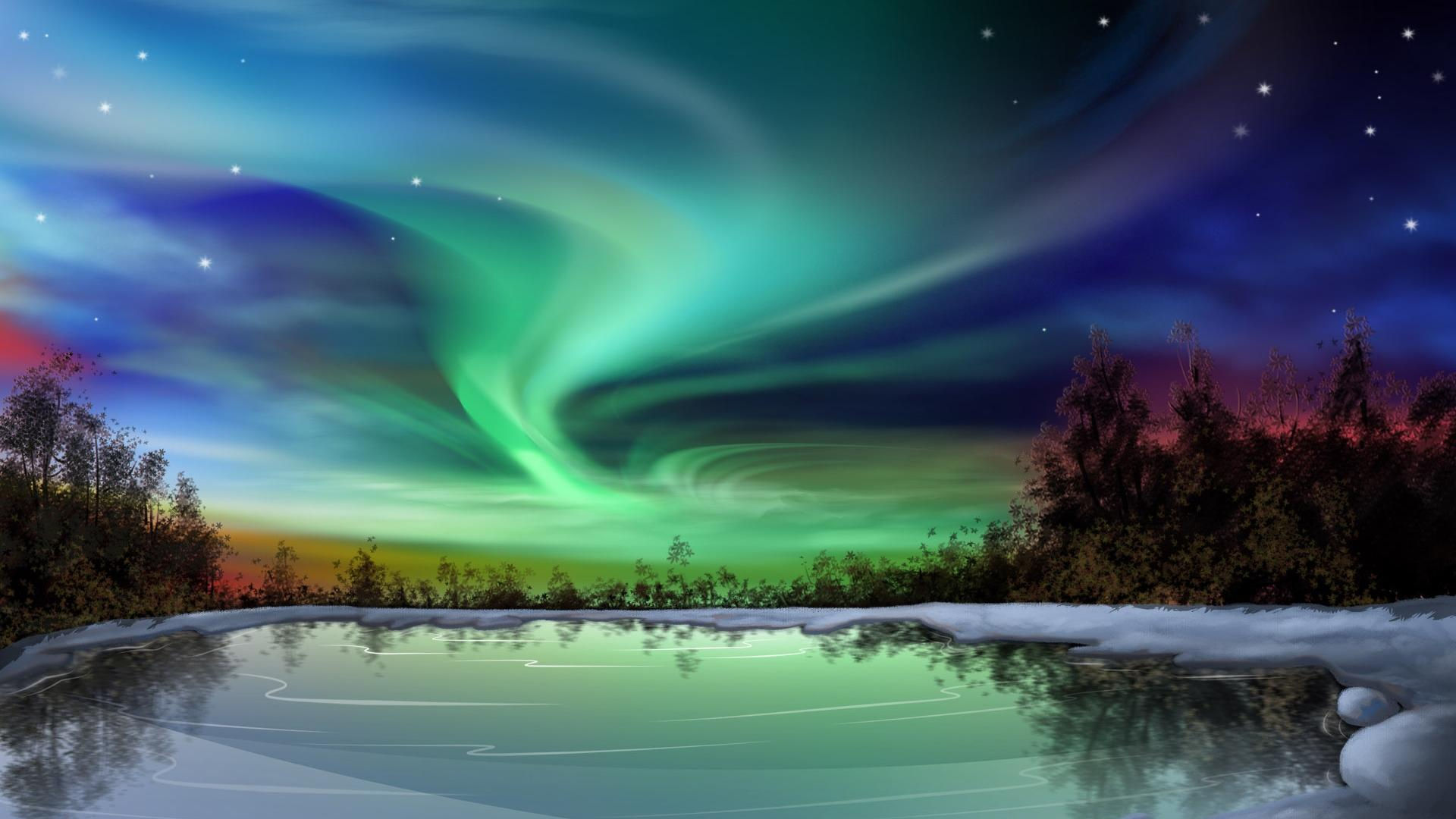 Wallpaper #9e7df 1920x1080 Aurora Northern Lights 4K Laptop Full HD 1080p HD 4K