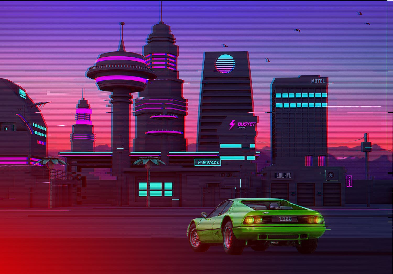 Wallpaper #TRkyF48BtGB6xQ78gG_L53 Synth City Wallpapers Wallpaper Cave