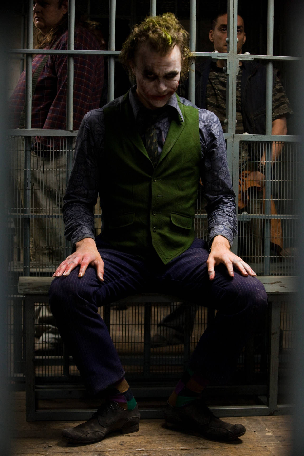 Wallpaper #OHcGJ5MB-pgBXx60DqRh209 Download Heath Ledger Joker Prison Scene Wallpaper Wallpaperscom