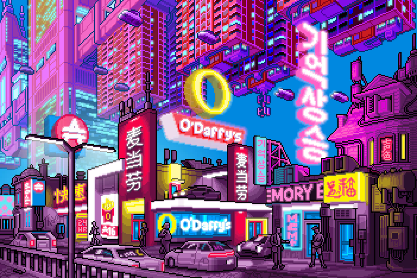 Wallpaper #TzGVNZMB5zzyi_yYJ1cv114 100 Cyberpunk Pixel Art Wallpapers Wallpaperscom